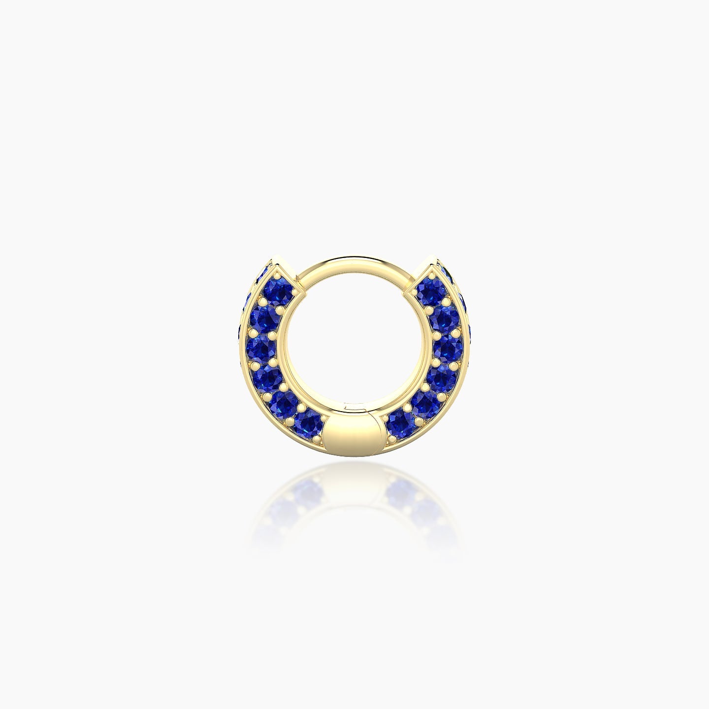 Damia | 18k Yellow Gold 5 mm Sapphire Hoop Piercing