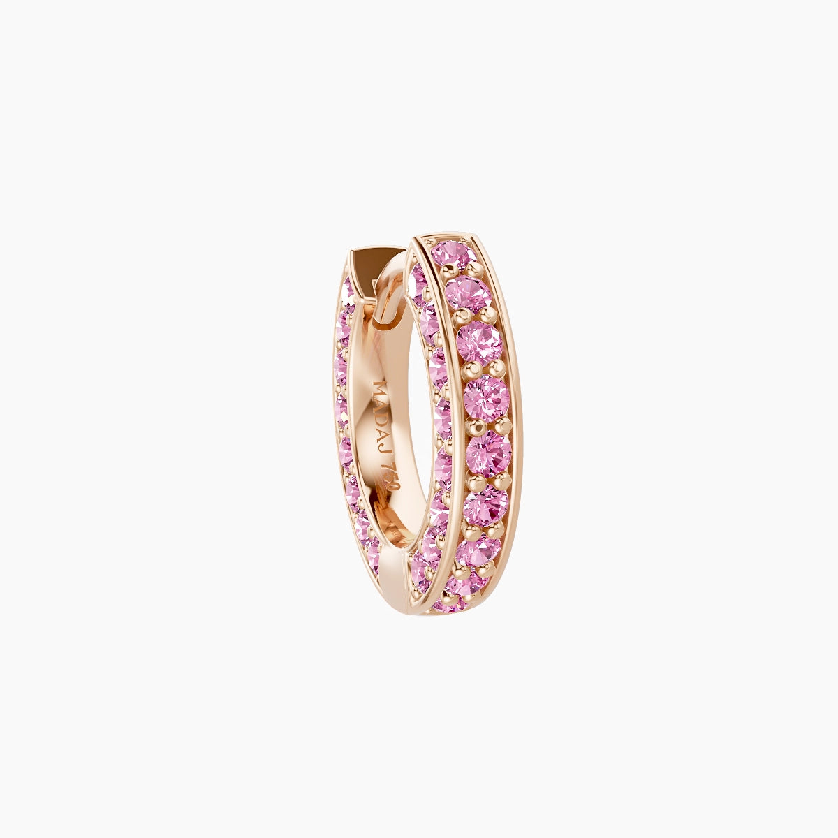 Damia | 18k Rose Gold 6.5 mm Pink Sapphire Hoop Piercing
