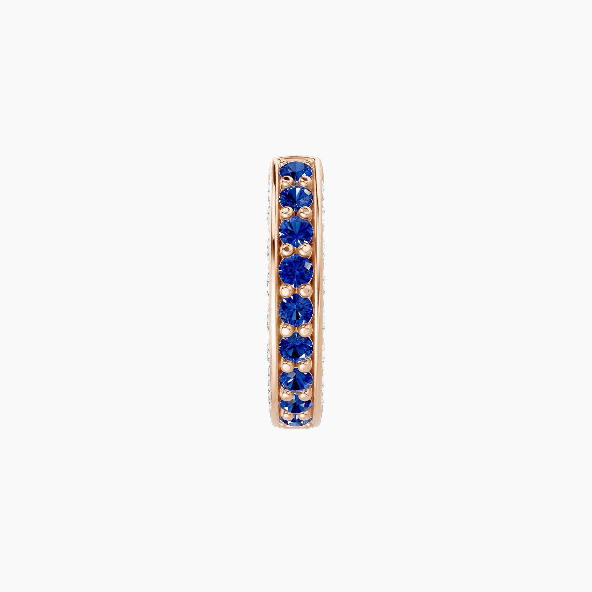 Damia | 18k Rose Gold 6.5 mm Sapphire & Diamond Hoop Piercing