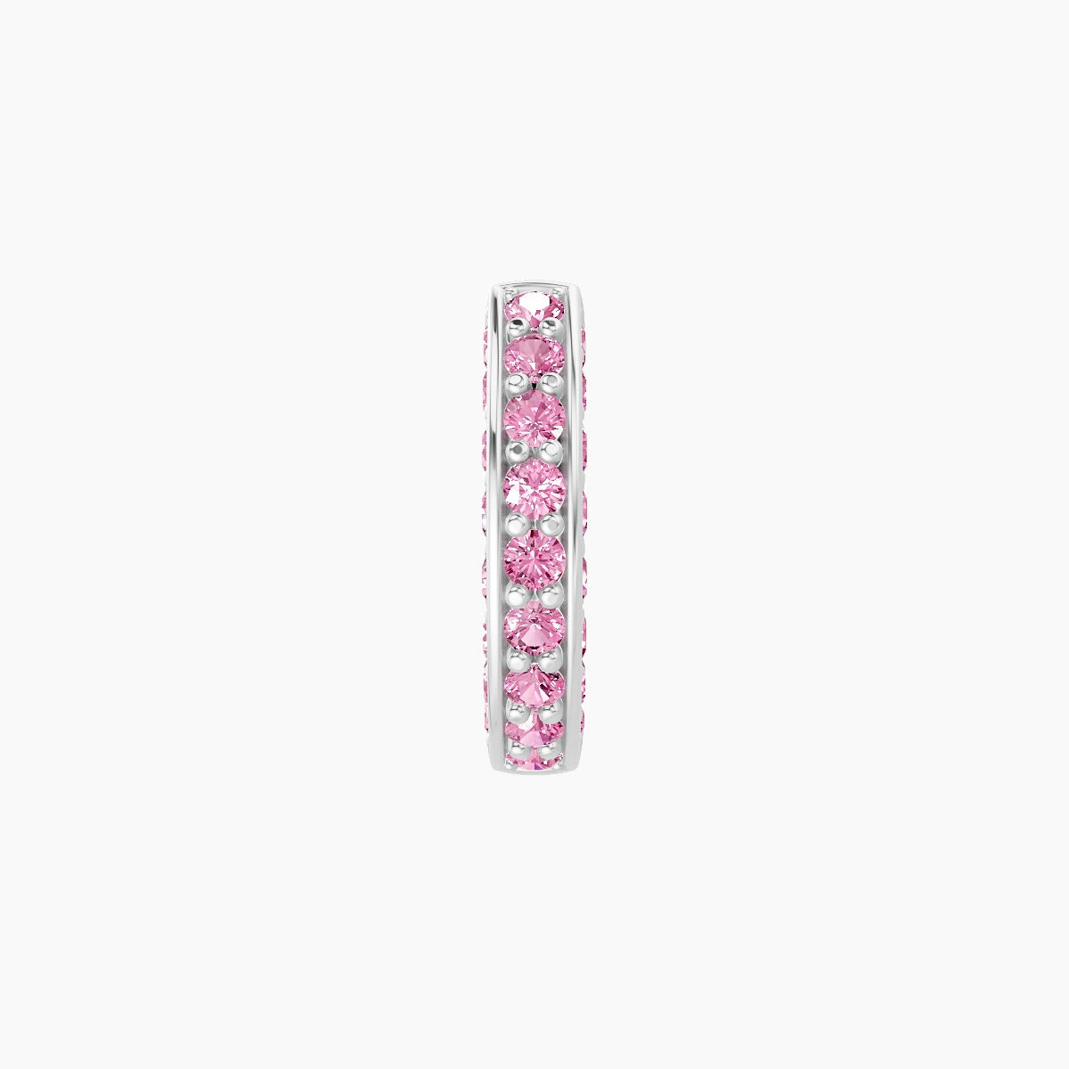 Damia | 18k White Gold 6.5 mm Pink Sapphire Hoop Piercing