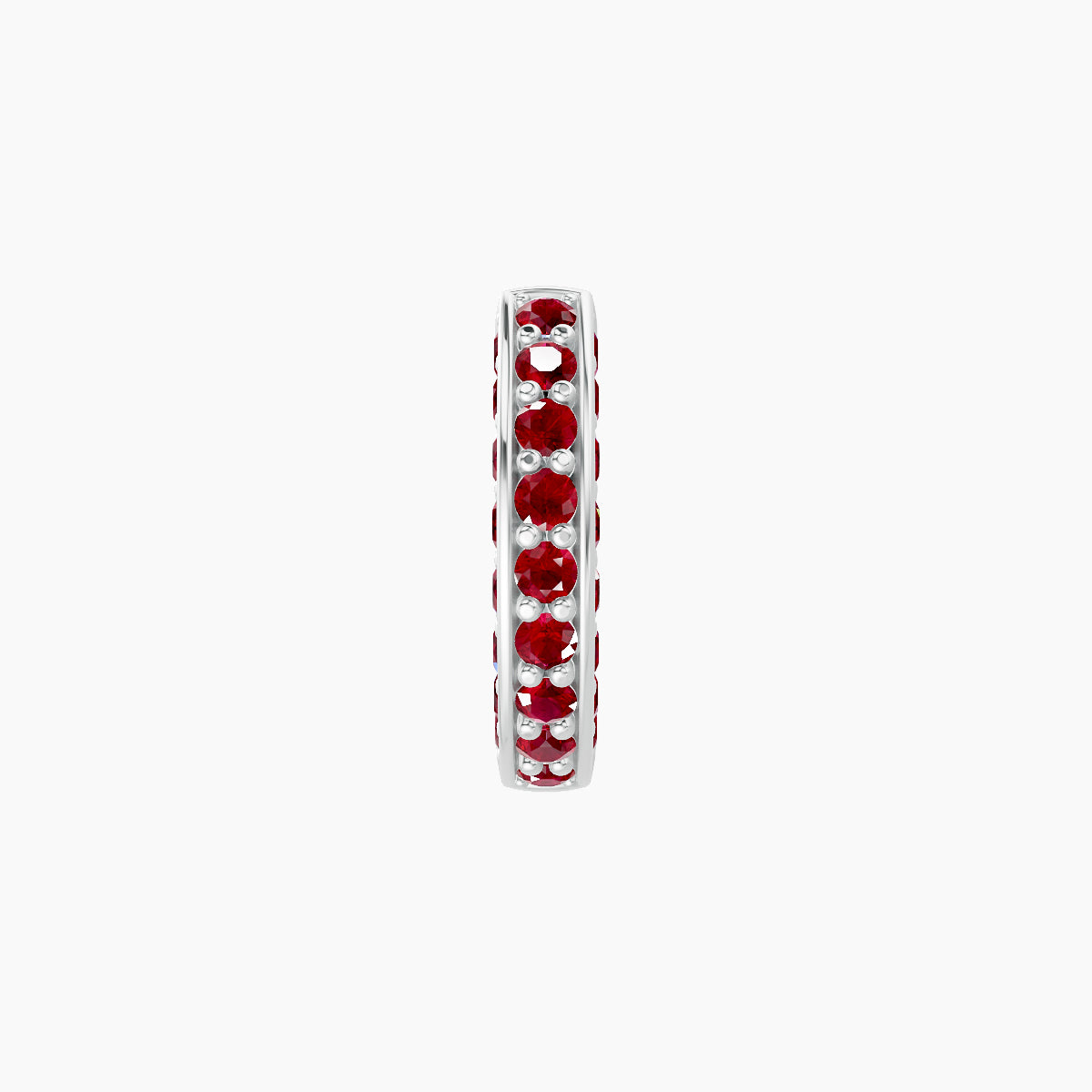 Damia | 18k White Gold 6.5 mm Ruby Hoop Piercing