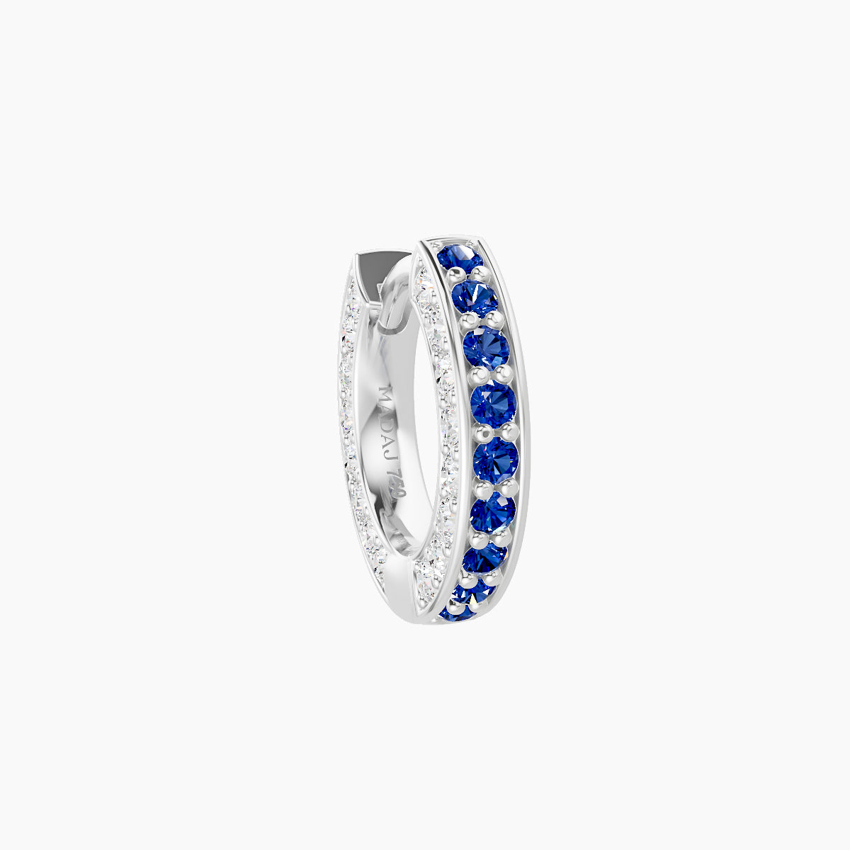 Damia | 18k White Gold 6.5 mm Sapphire & Diamond Hoop Piercing
