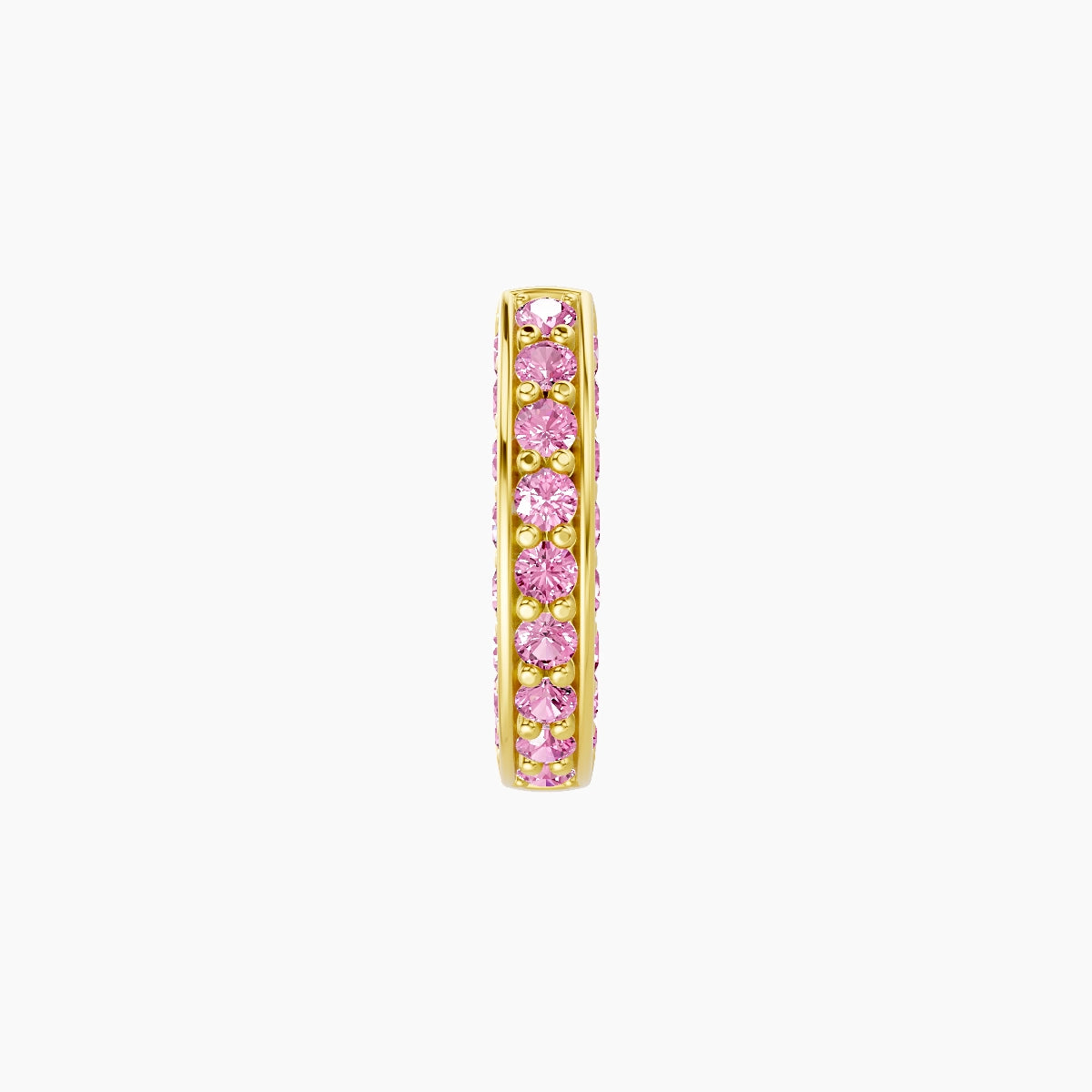 Damia | 18k Yellow Gold 6.5 mm Pink Sapphire Hoop Piercing