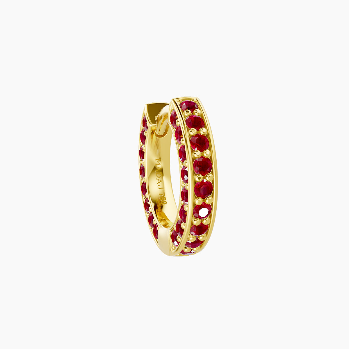 Damia | 18k Yellow Gold 6.5 mm Ruby Hoop Piercing
