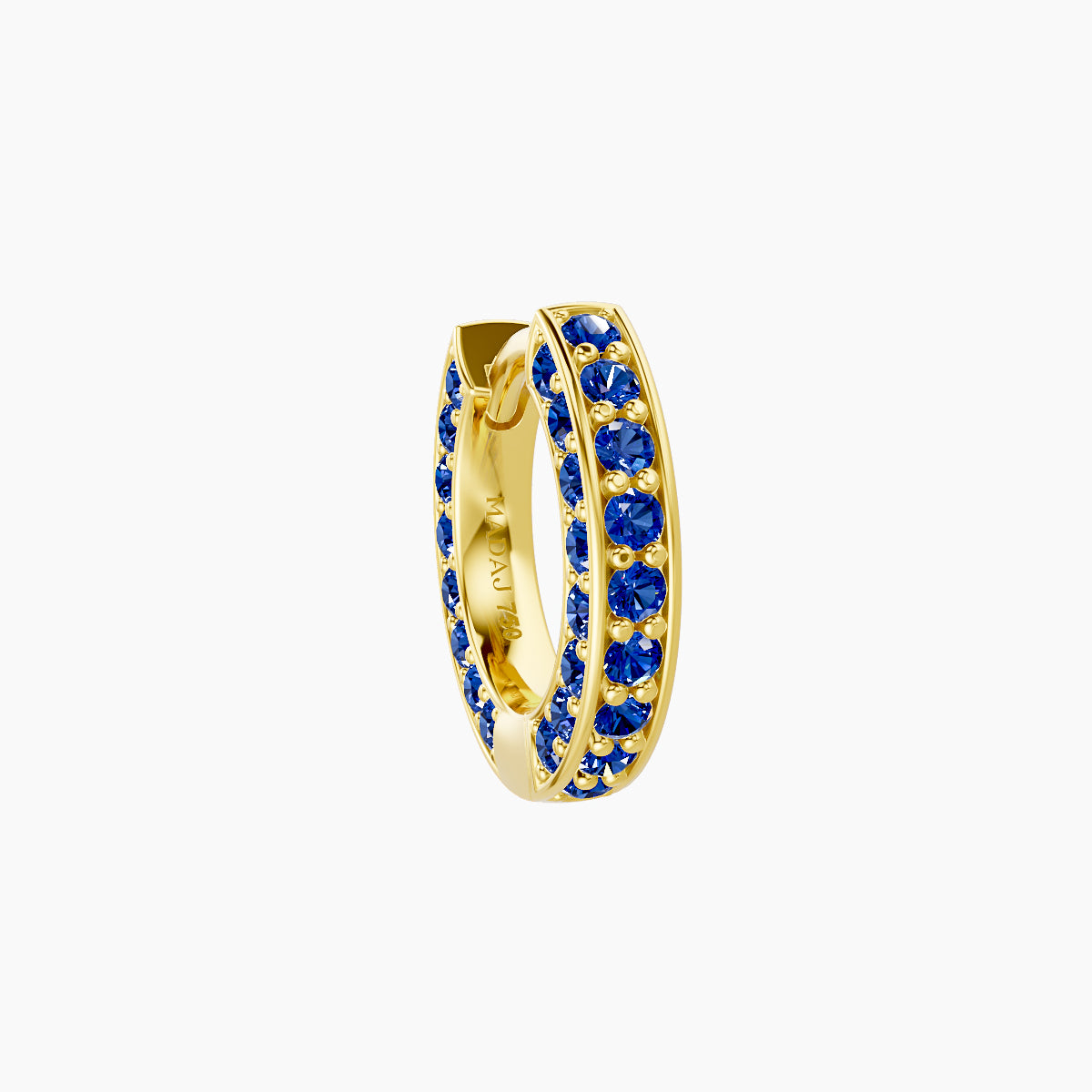 Damia | 18k Yellow Gold 6.5 mm Sapphire Hoop Piercing