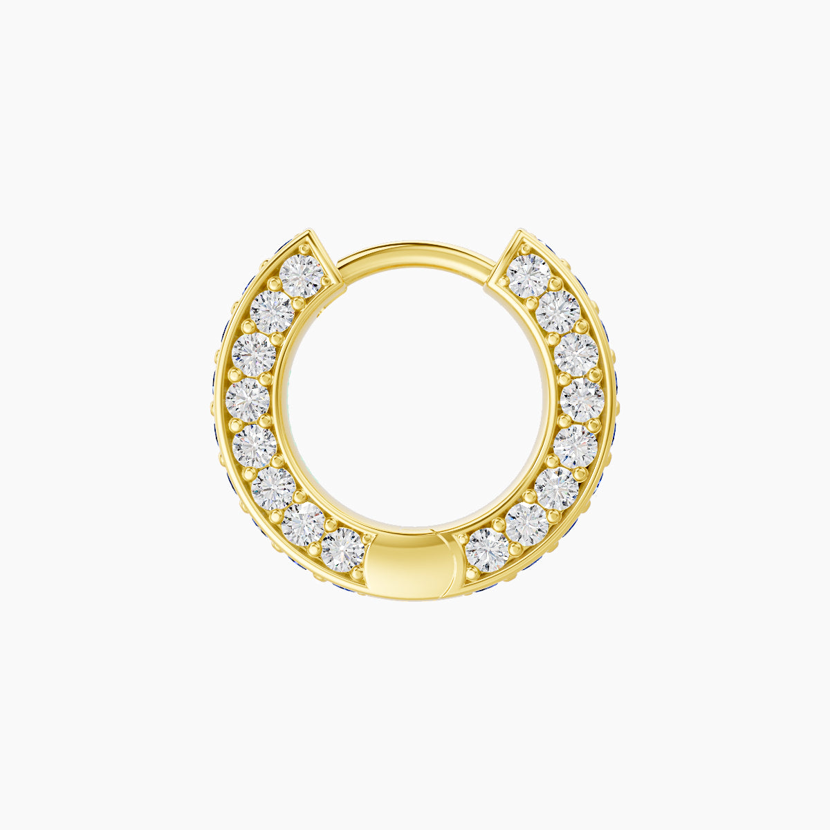 Damia | 18k Yellow Gold 6.5 mm Sapphire & Diamond Hoop Piercing