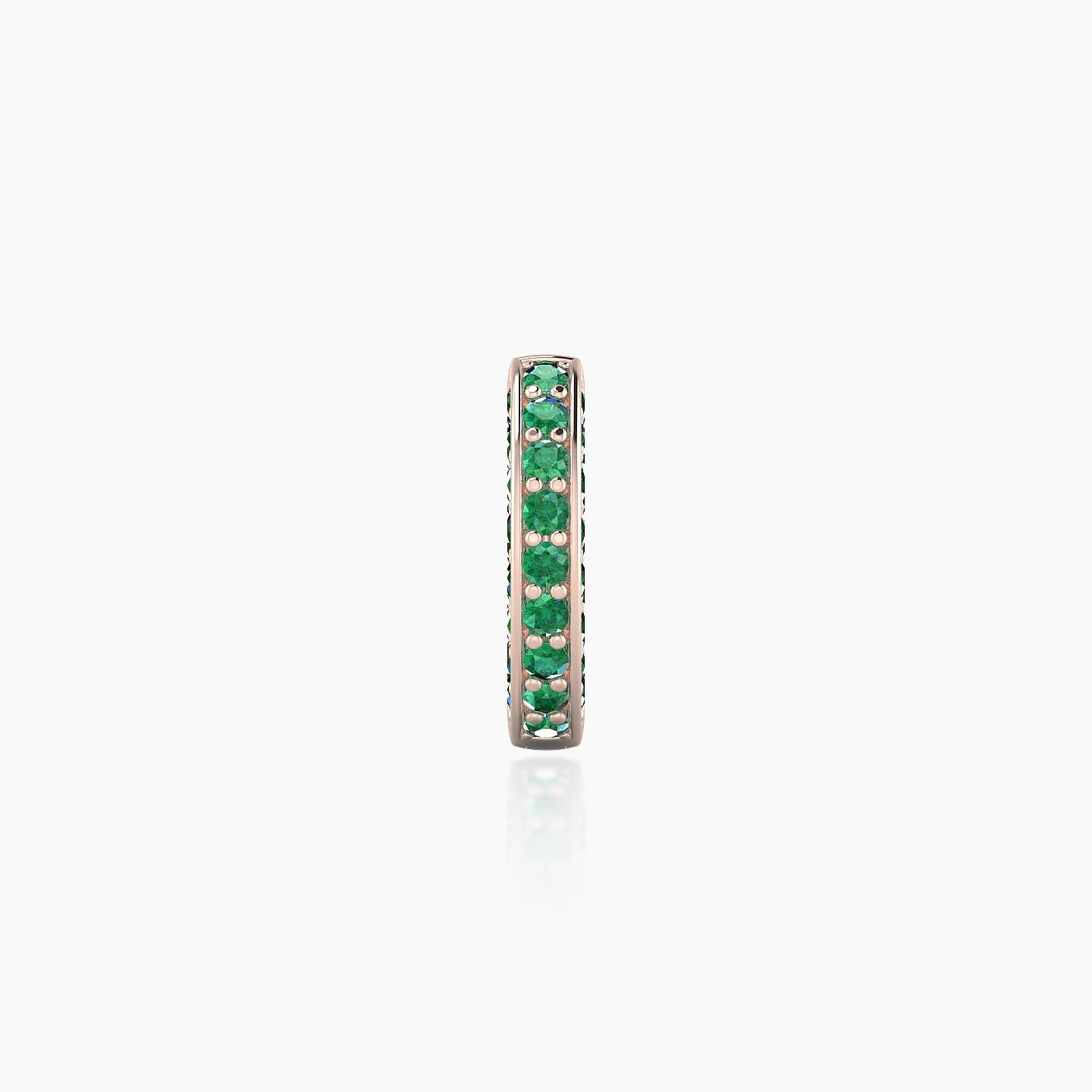 Damia | 18k Rose Gold 6.5 mm Emerald Hoop Piercing