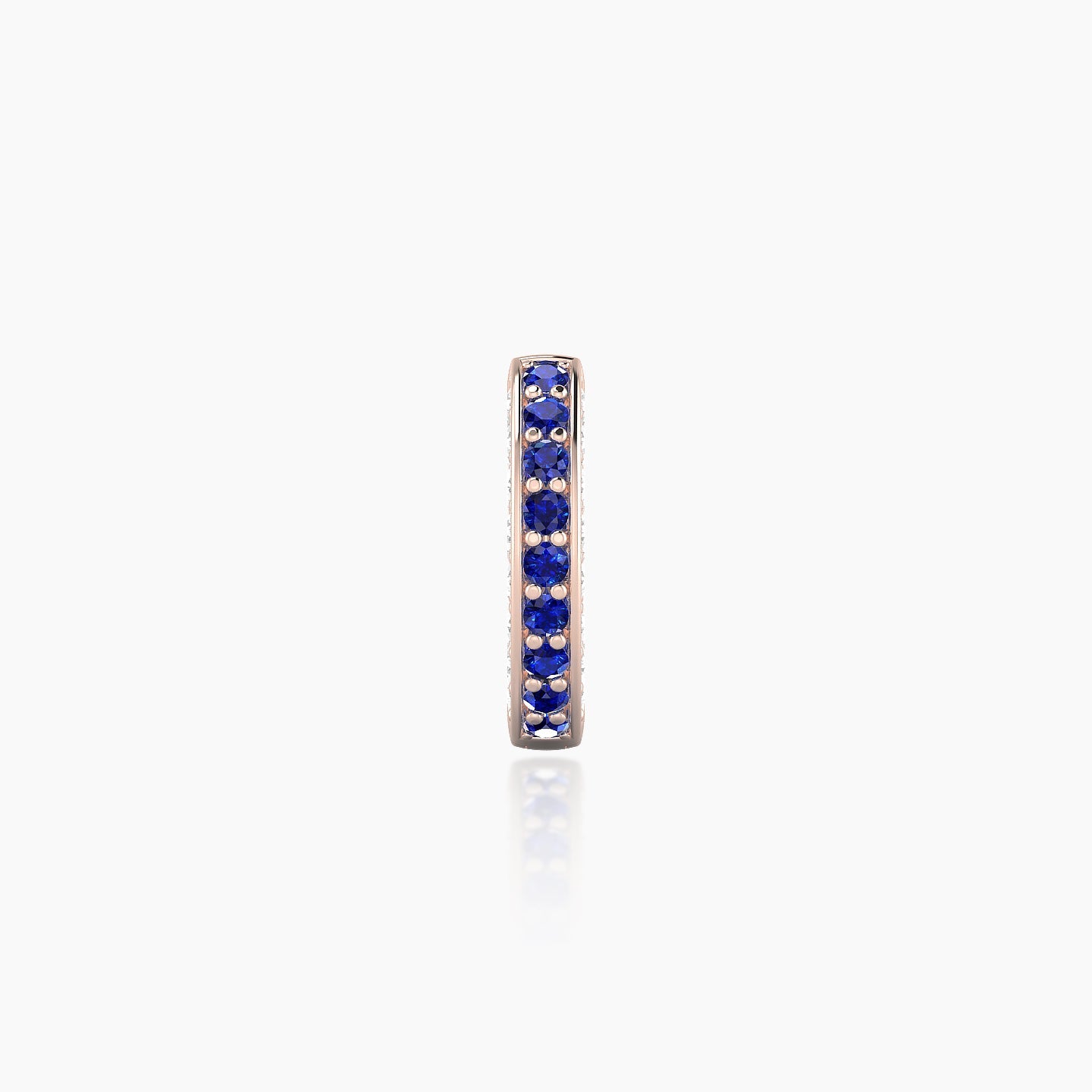 Damia | 18k Rose Gold 6.5 mm Sapphire & Diamond Hoop Piercing