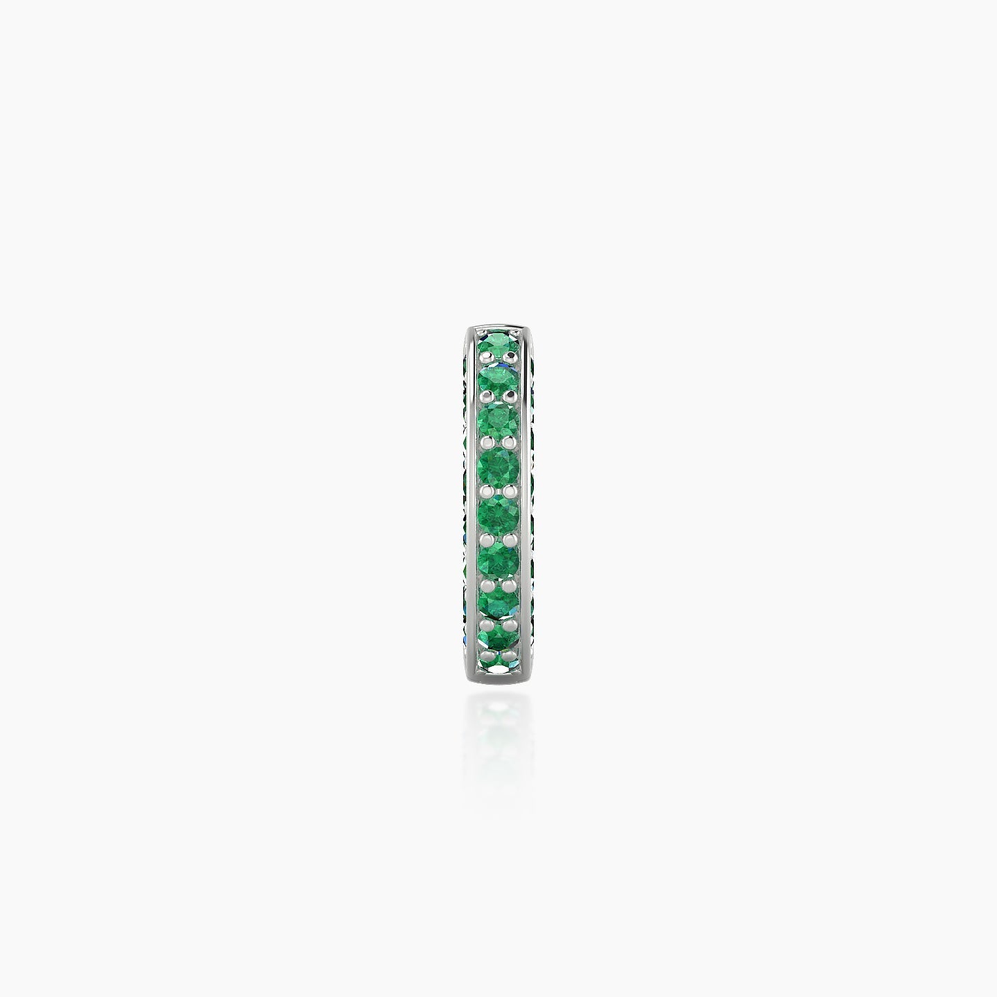 Damia | 18k White Gold 6.5 mm Emerald Hoop Piercing