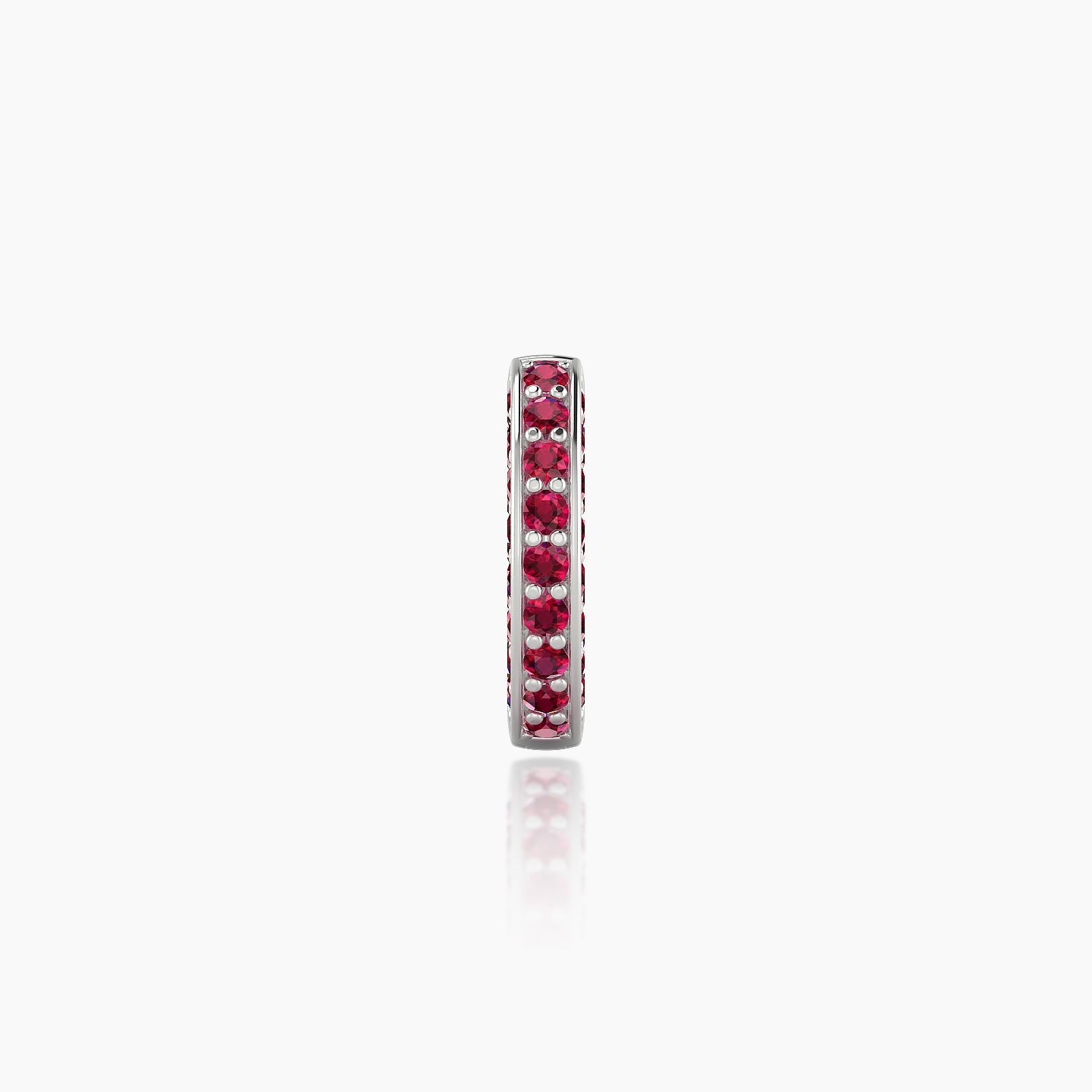 Damia | 18k White Gold 6.5 mm Ruby Hoop Piercing