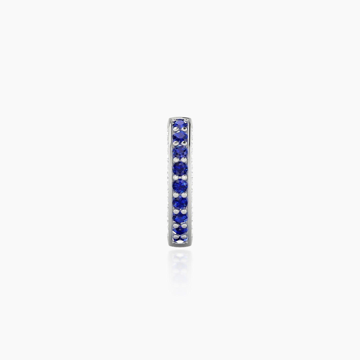 Damia | 18k White Gold 6.5 mm Sapphire & Diamond Hoop Piercing