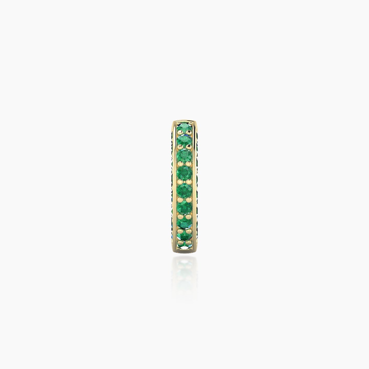 Damia | 18k Yellow Gold 6.5 mm Emerald Hoop Piercing