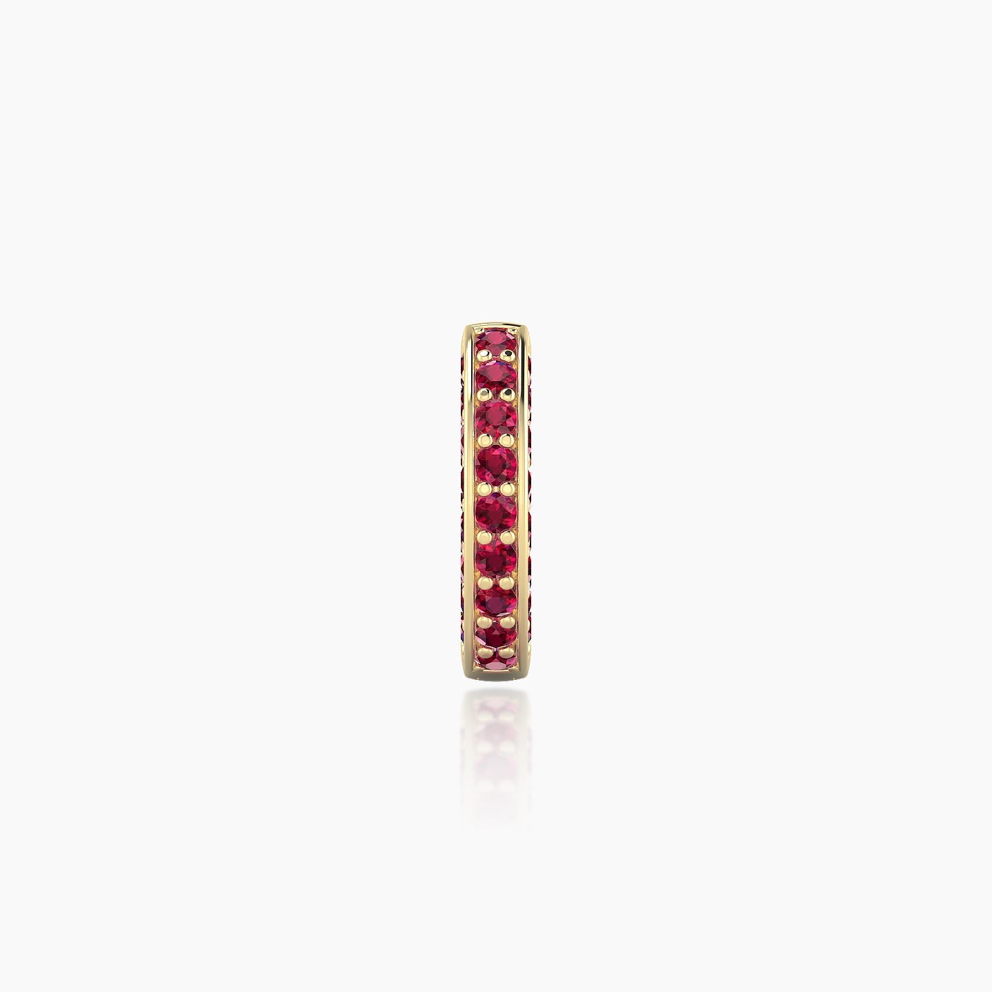 Damia | 18k Yellow Gold 6.5 mm Ruby Hoop Piercing