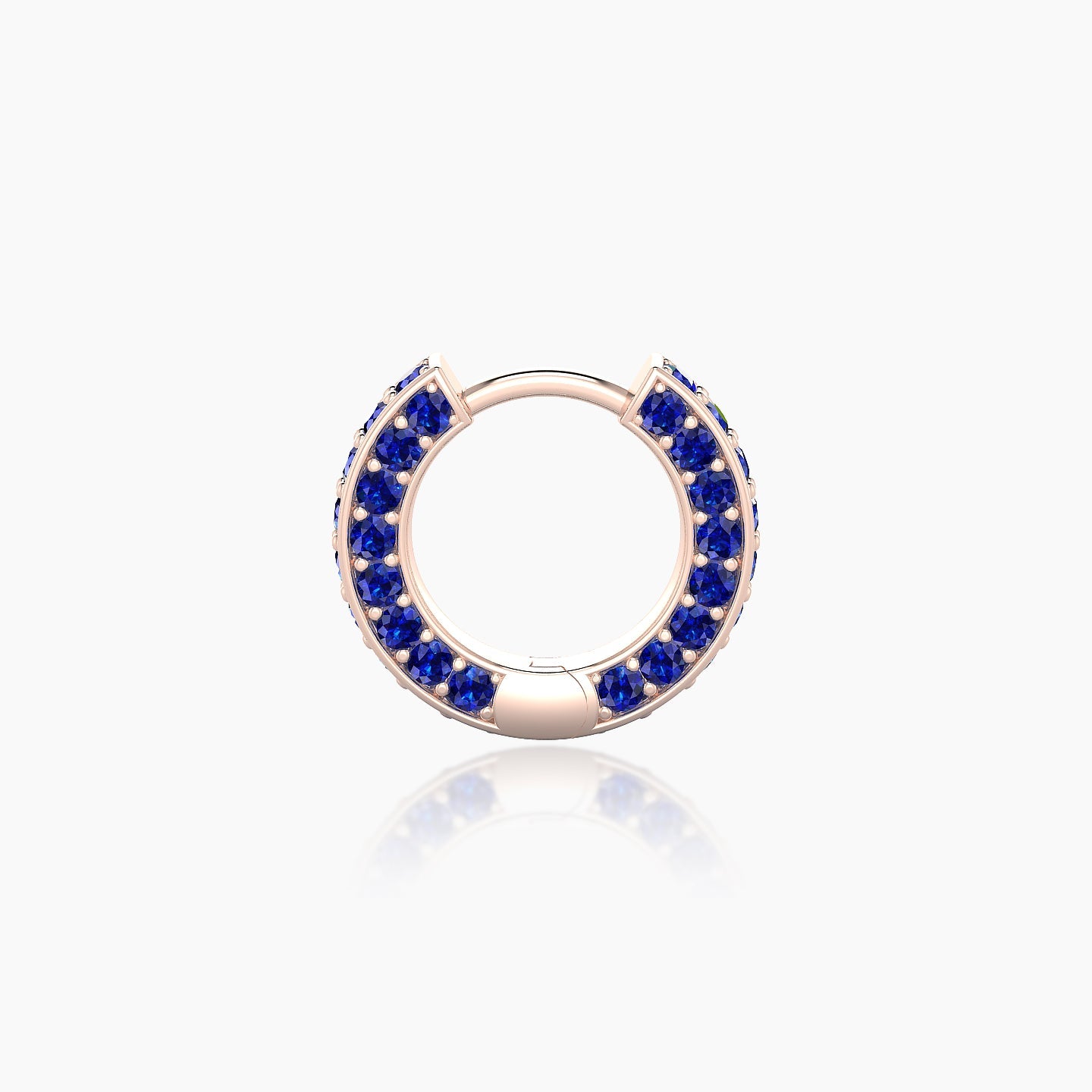 Damia | 18k Rose Gold 6.5 mm Sapphire Hoop Piercing