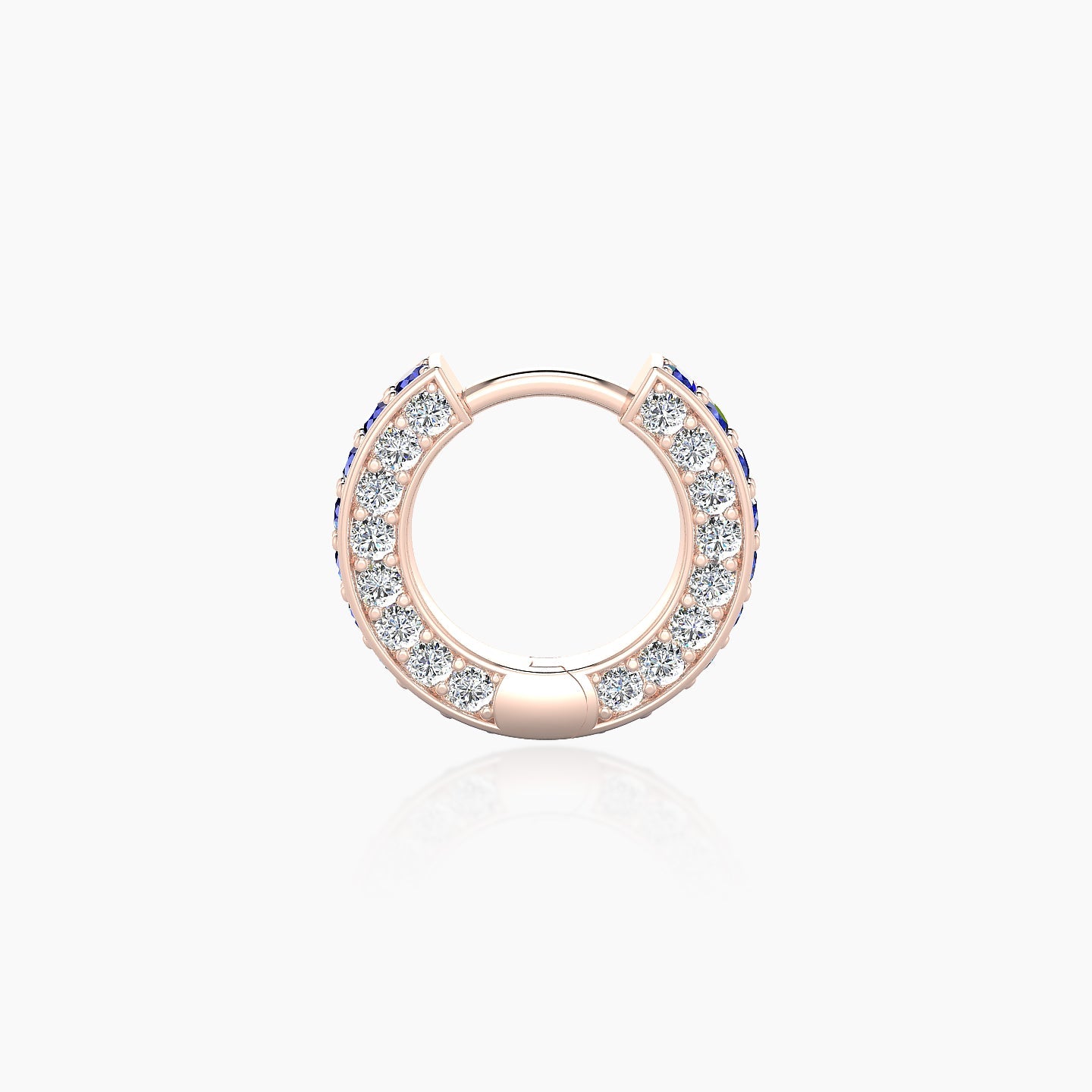 Damia | 18k Rose Gold 6.5 mm Sapphire & Diamond Hoop Piercing