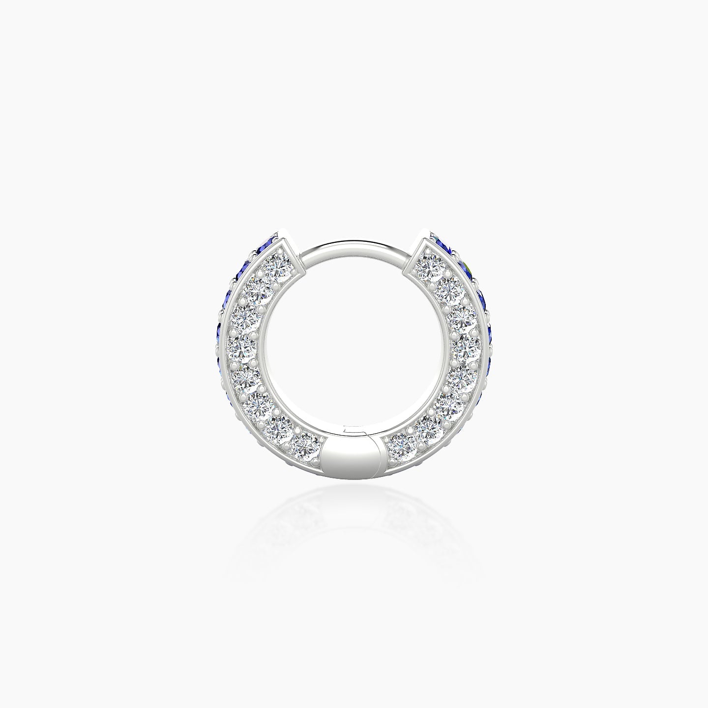 Damia | 18k White Gold 6.5 mm Sapphire & Diamond Hoop Piercing