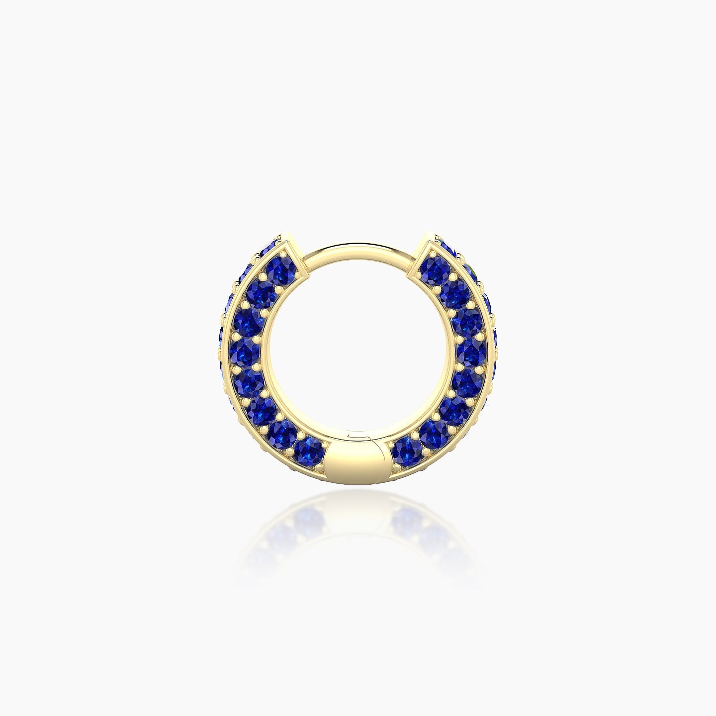 Damia | 18k Yellow Gold 6.5 mm Sapphire Hoop Piercing