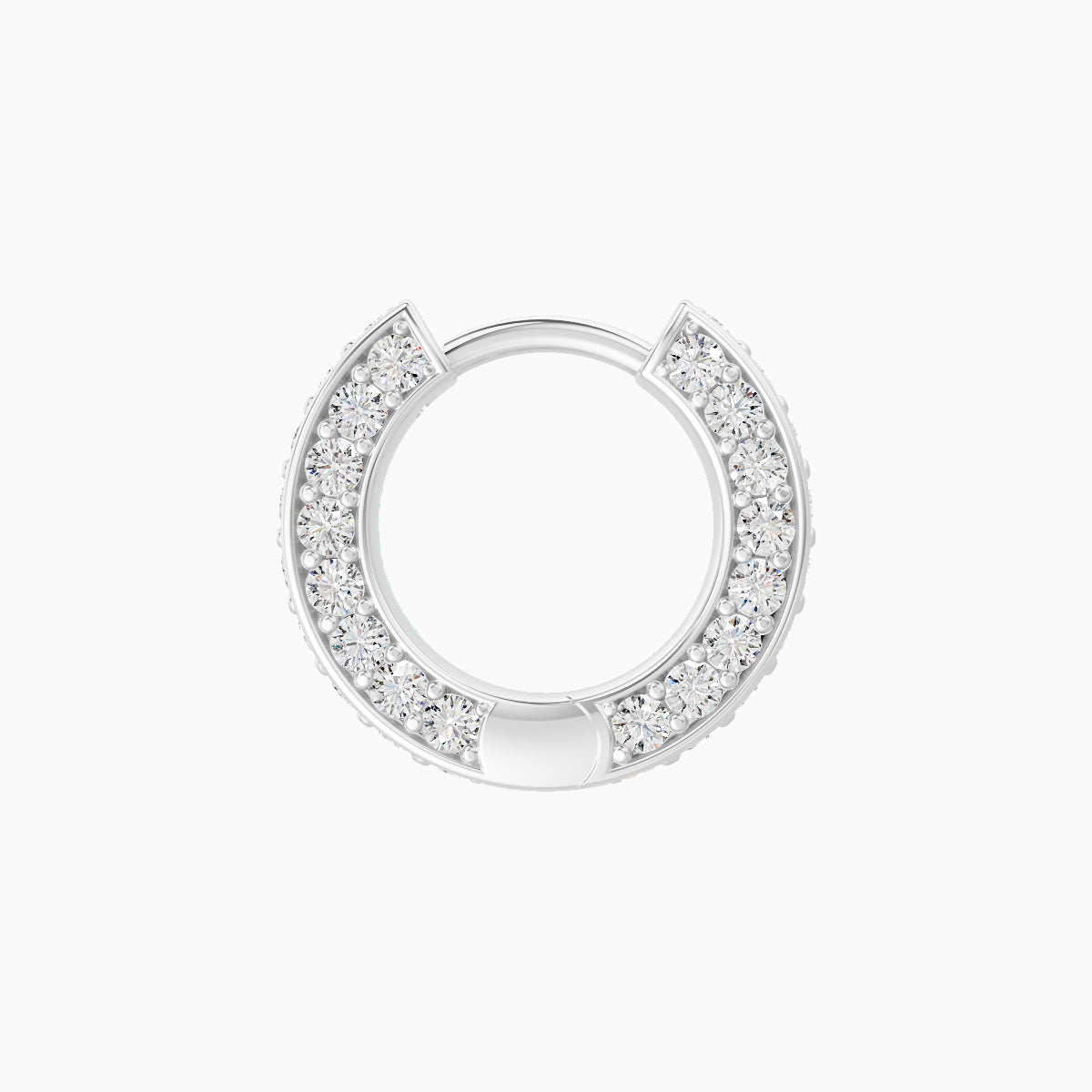 Damia | 18k White Gold 6.5 mm Diamond Nose Ring Piercing