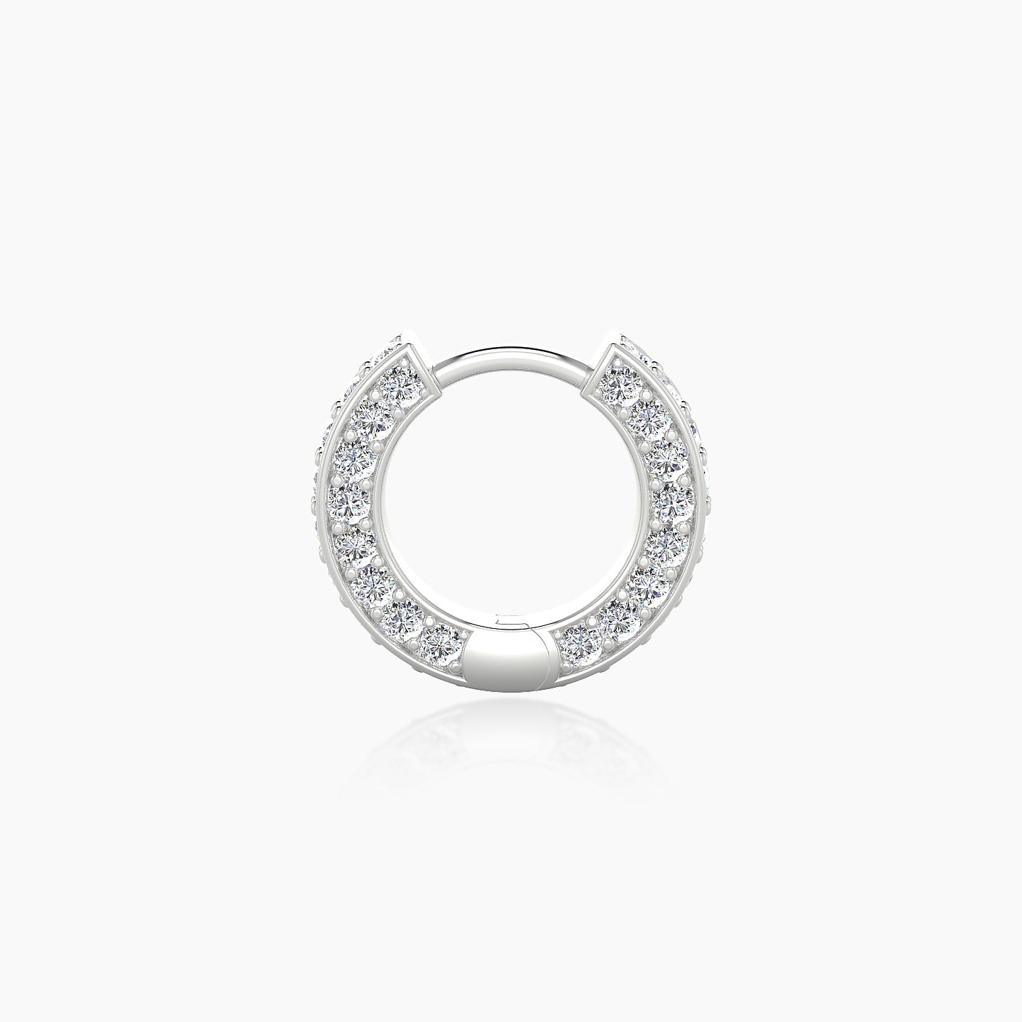 Damia | 18k White Gold 6.5 mm Diamond Nose Ring Piercing