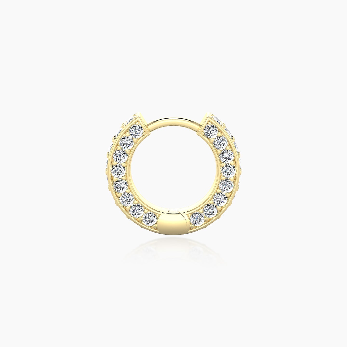 Damia | 18k Yellow Gold 6.5 mm Diamond Nose Ring Piercing