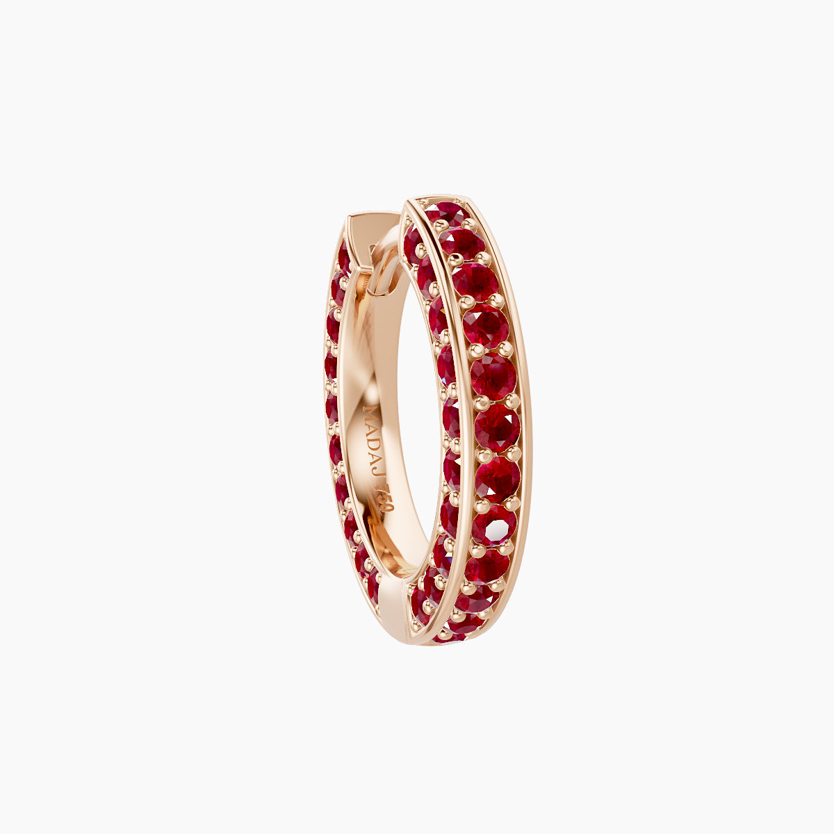 Damia | 18k Rose Gold 8 mm Ruby Hoop Piercing