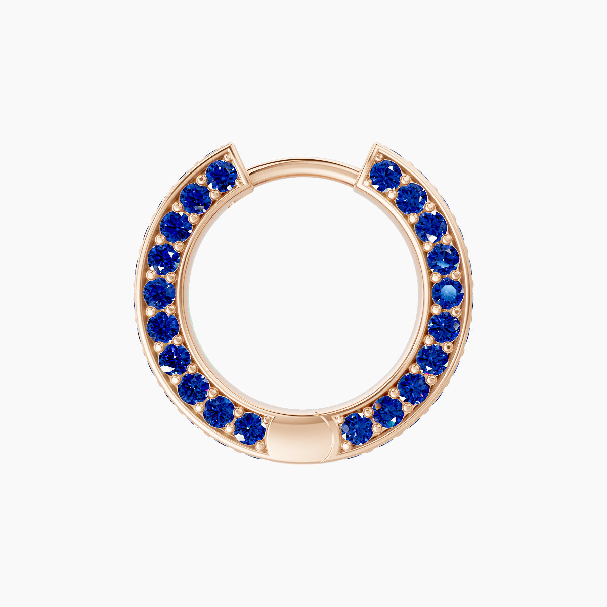 Damia | 18k Rose Gold 8 mm Sapphire Hoop Piercing