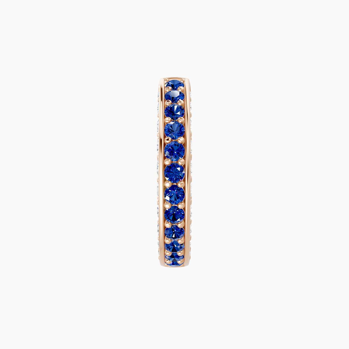 Damia | 18k Rose Gold 8 mm Sapphire & Diamond Hoop Piercing