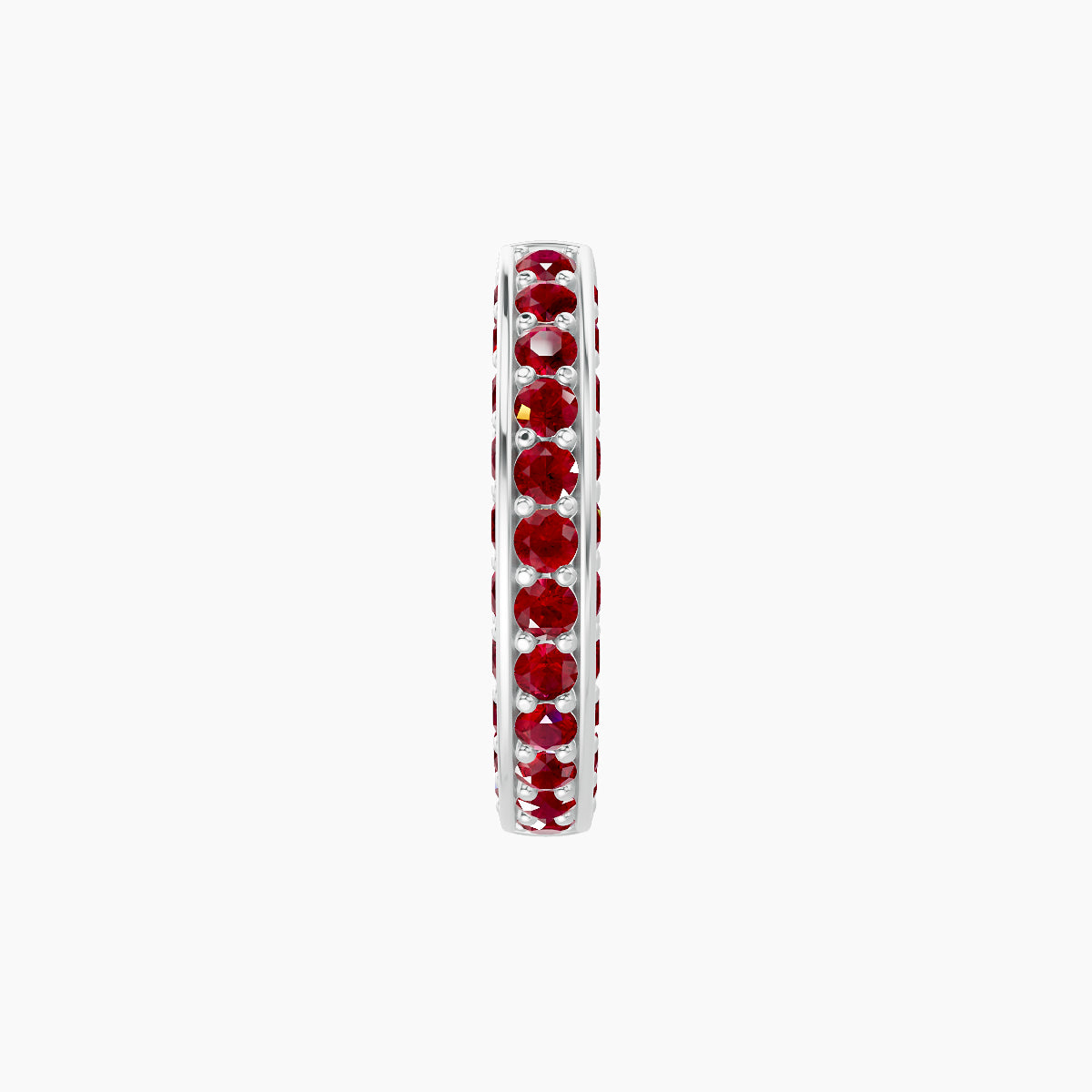 Damia | 18k White Gold 8 mm Ruby Hoop Piercing