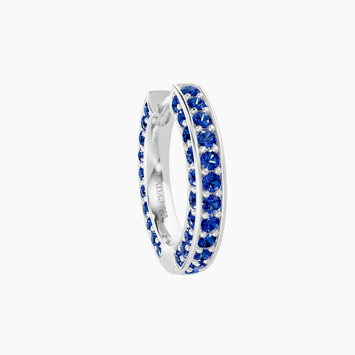 Damia | 18k White Gold 8 mm Sapphire Hoop Piercing
