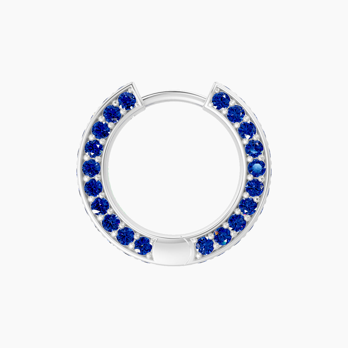 Damia | 18k White Gold 8 mm Sapphire Hoop Piercing