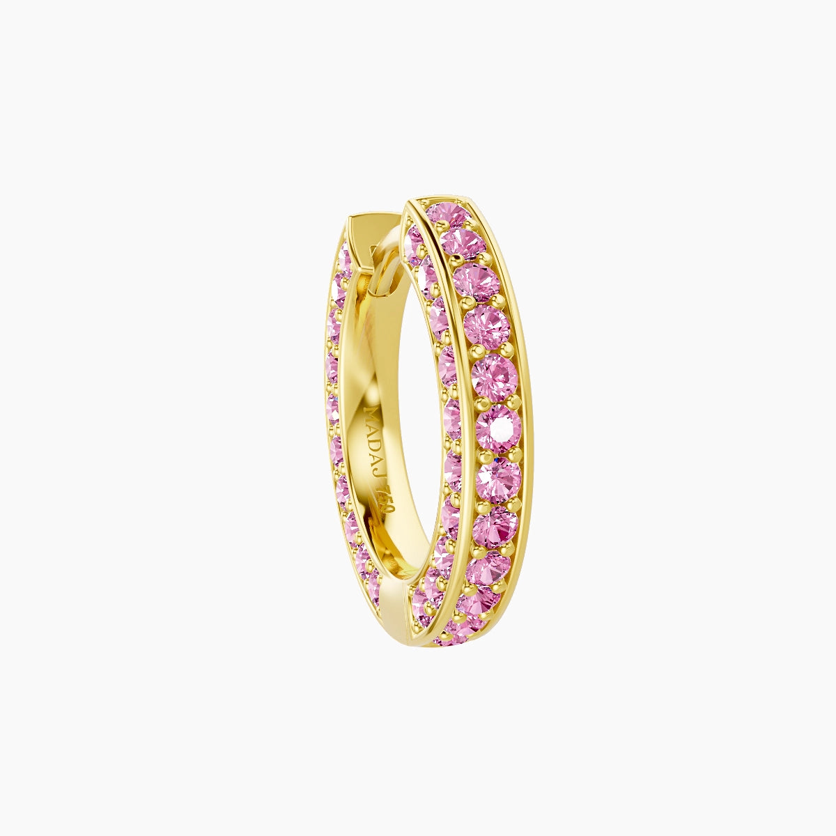 Damia | 18k Yellow Gold 8 mm Pink Sapphire Hoop Piercing