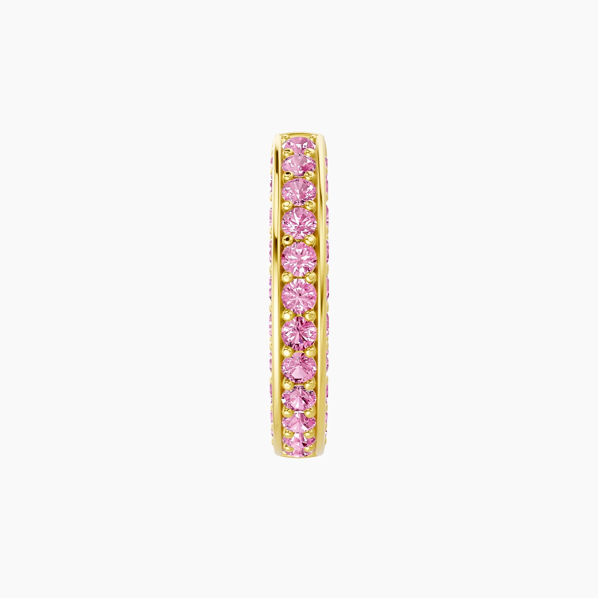 Damia | 18k Yellow Gold 8 mm Pink Sapphire Hoop Piercing