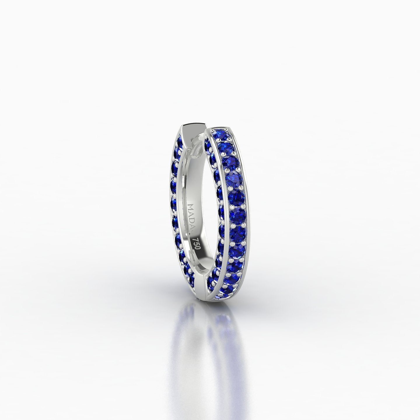 Damia | 18k White Gold 8 mm Sapphire Hoop Piercing