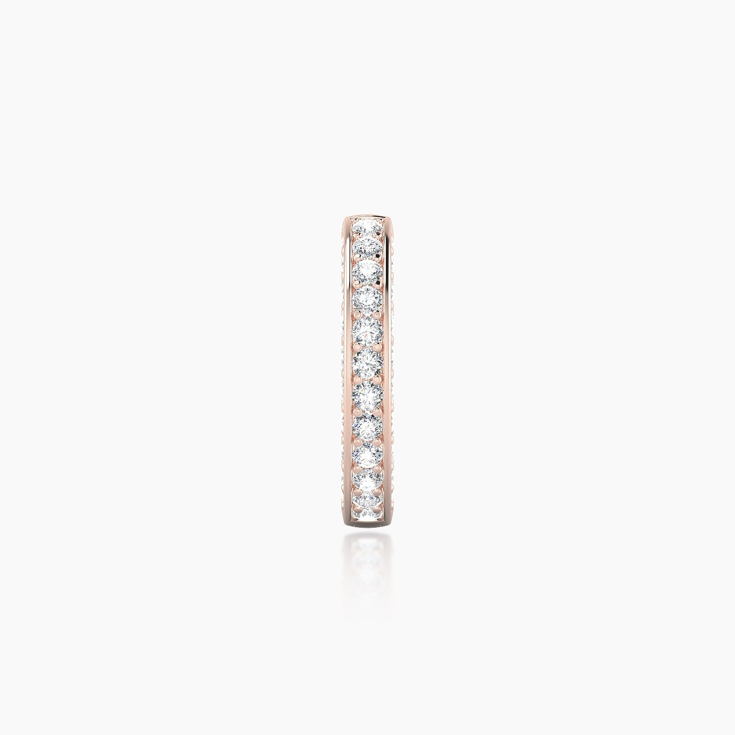 Damia | 18k Rose Gold 8 mm Diamond Hoop Piercing