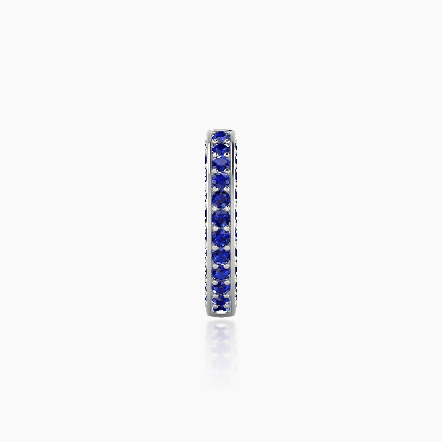 Damia | 18k White Gold 8 mm Sapphire Hoop Piercing