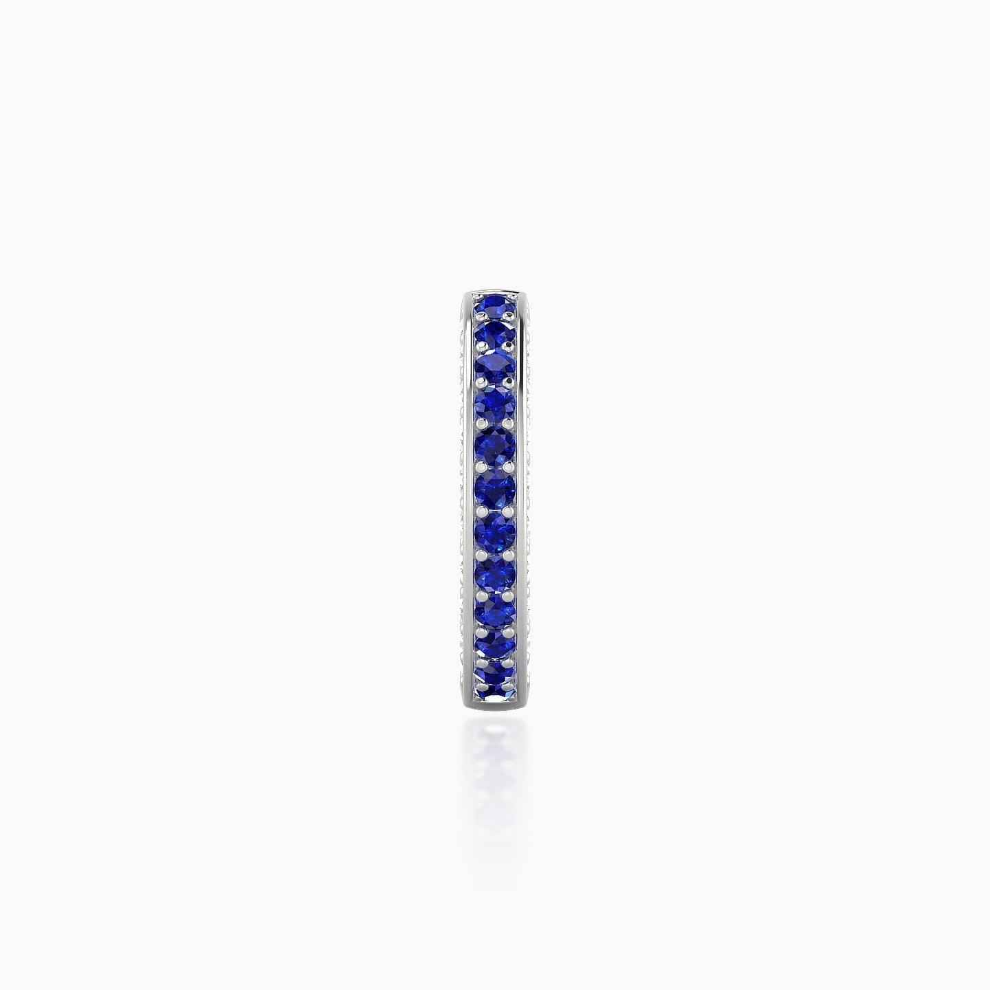 Damia | 18k White Gold 8 mm Sapphire & Diamond Hoop Piercing