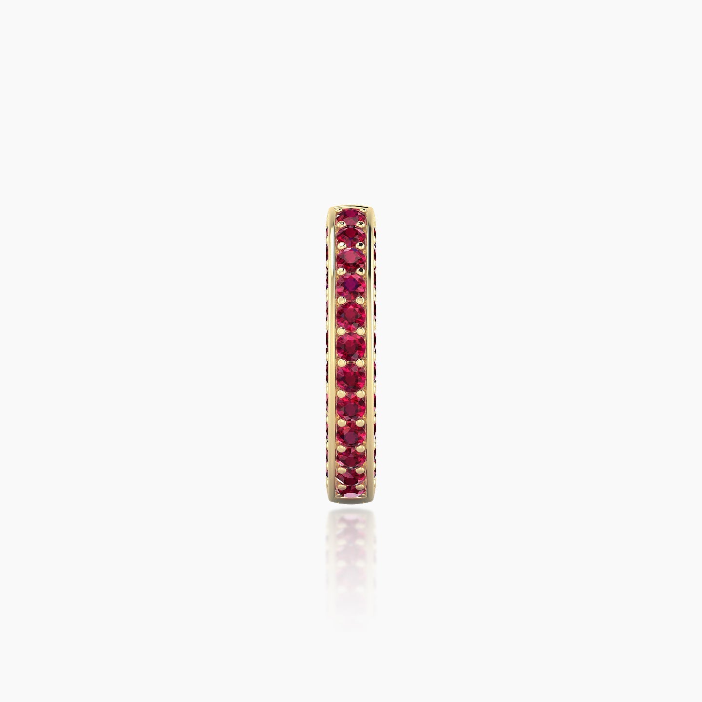 Damia | 18k Yellow Gold 8 mm Ruby Hoop Piercing