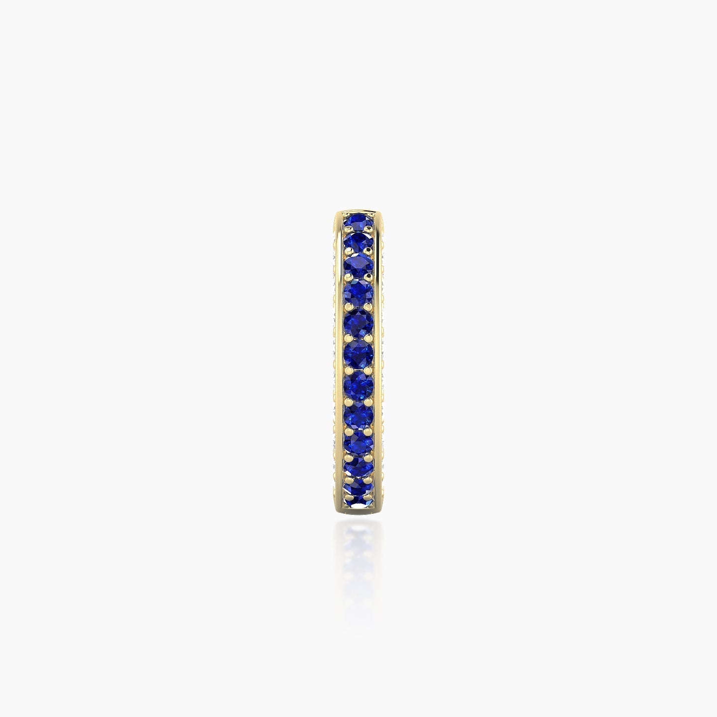 Damia | 18k Yellow Gold 8 mm Sapphire & Diamond Hoop Piercing