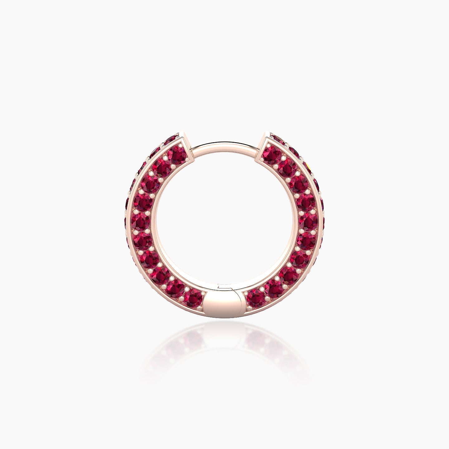 Damia | 18k Rose Gold 8 mm Ruby Hoop Piercing