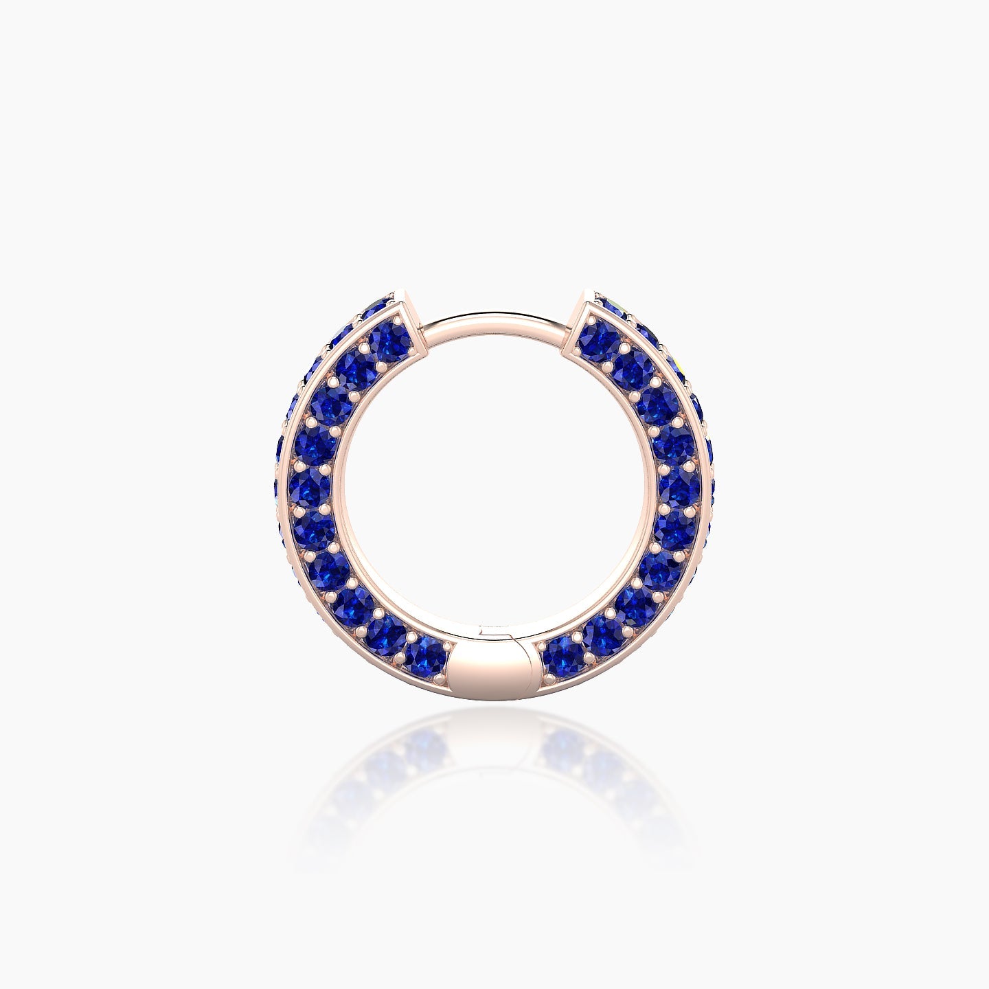 Damia | 18k Rose Gold 8 mm Sapphire Hoop Piercing