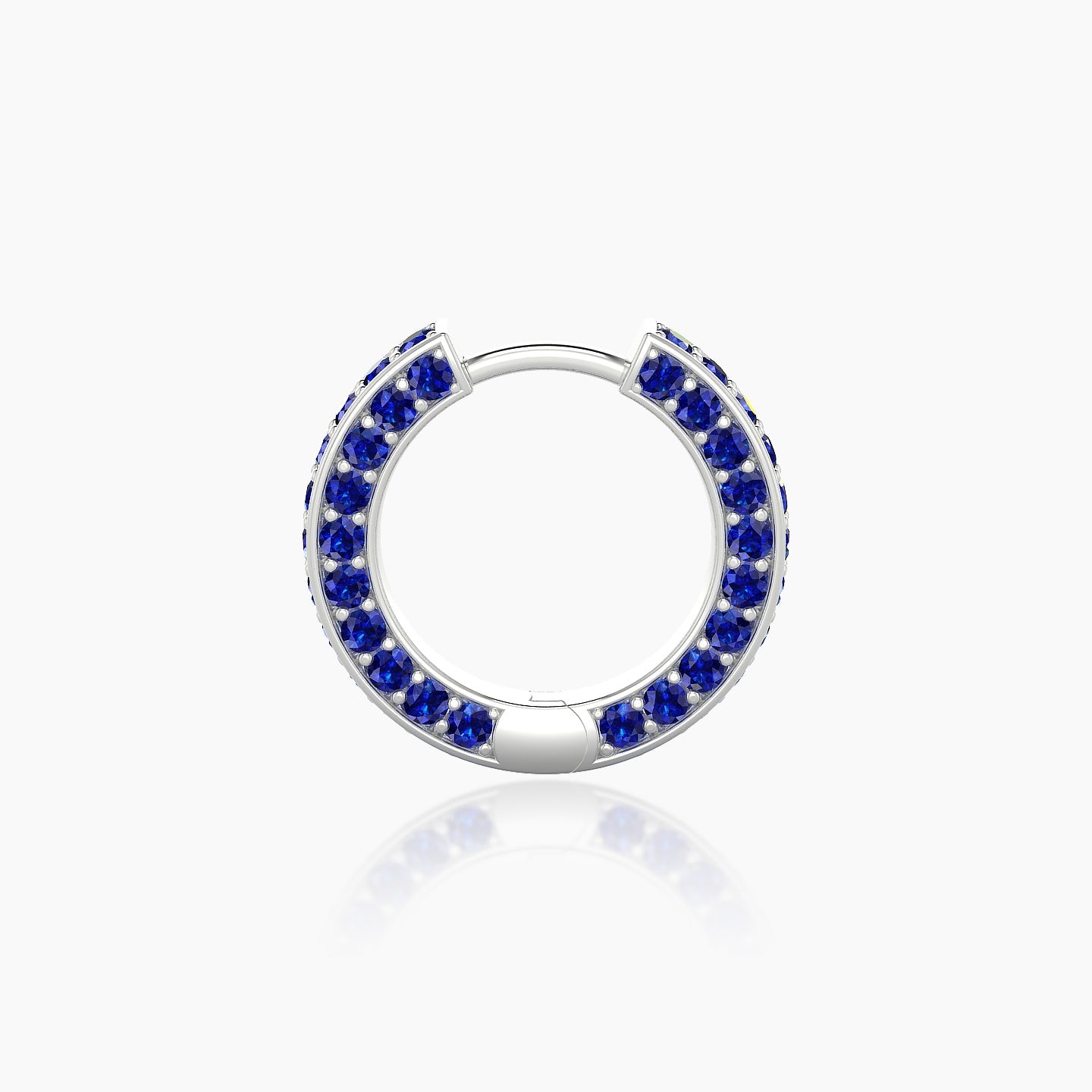 Damia | 18k White Gold 8 mm Sapphire Hoop Piercing