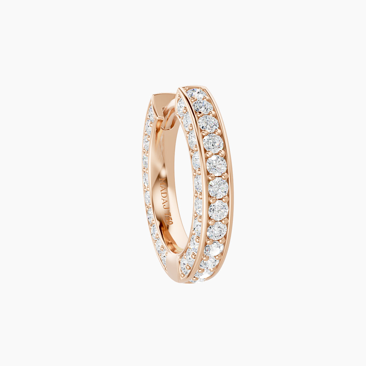 Damia | 18k Rose Gold 8 mm Diamond Nose Ring Piercing