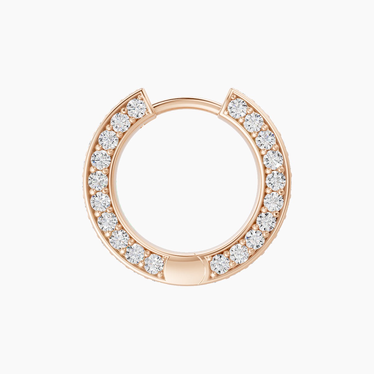 Damia | 18k Rose Gold 8 mm Diamond Nose Ring Piercing