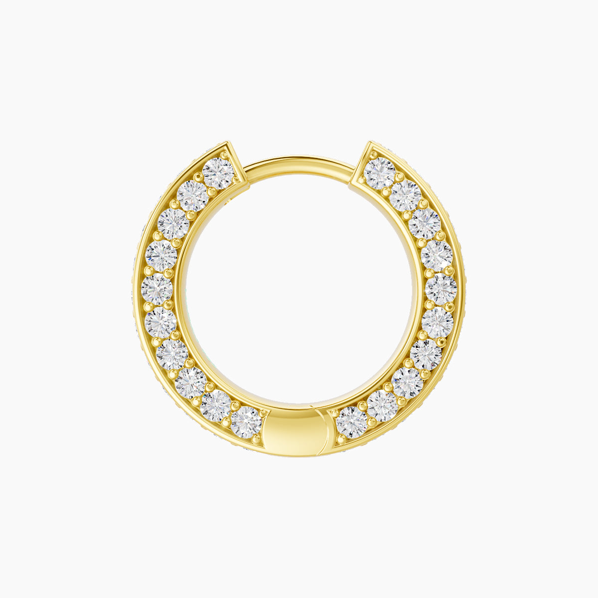 Damia | 18k Yellow Gold 8 mm Diamond Nose Ring Piercing