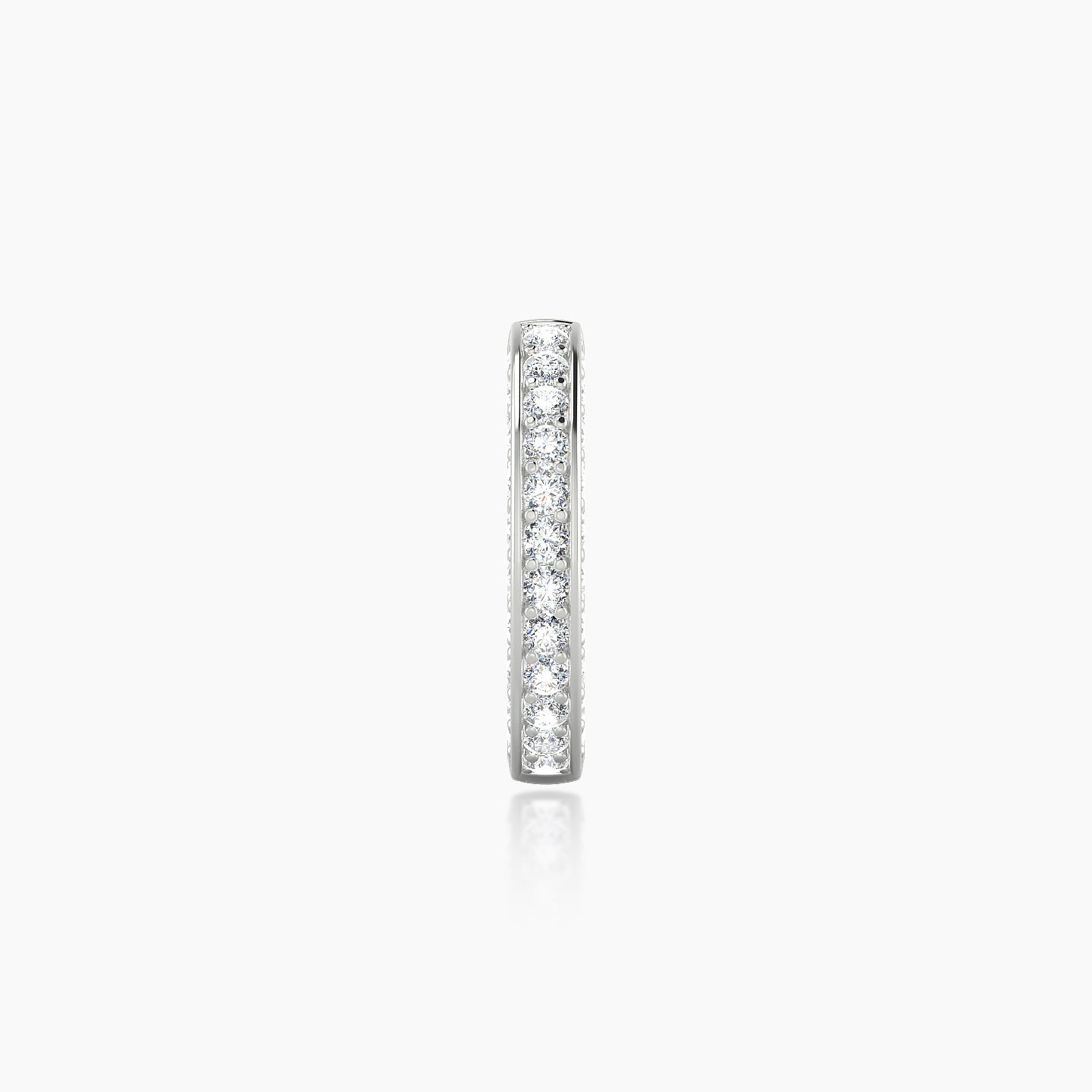 Damia | 18k White Gold 8 mm Diamond Nose Ring Piercing