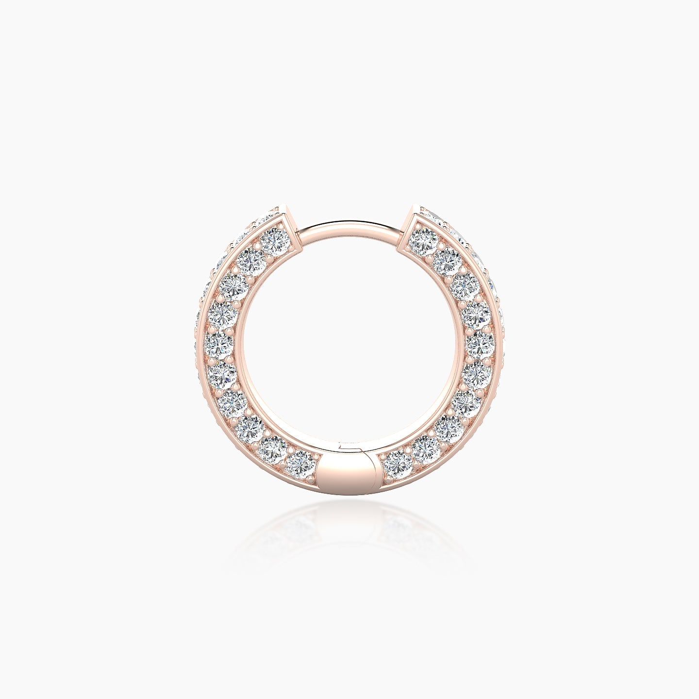 Damia | 18k Rose Gold 8 mm Diamond Nose Ring Piercing