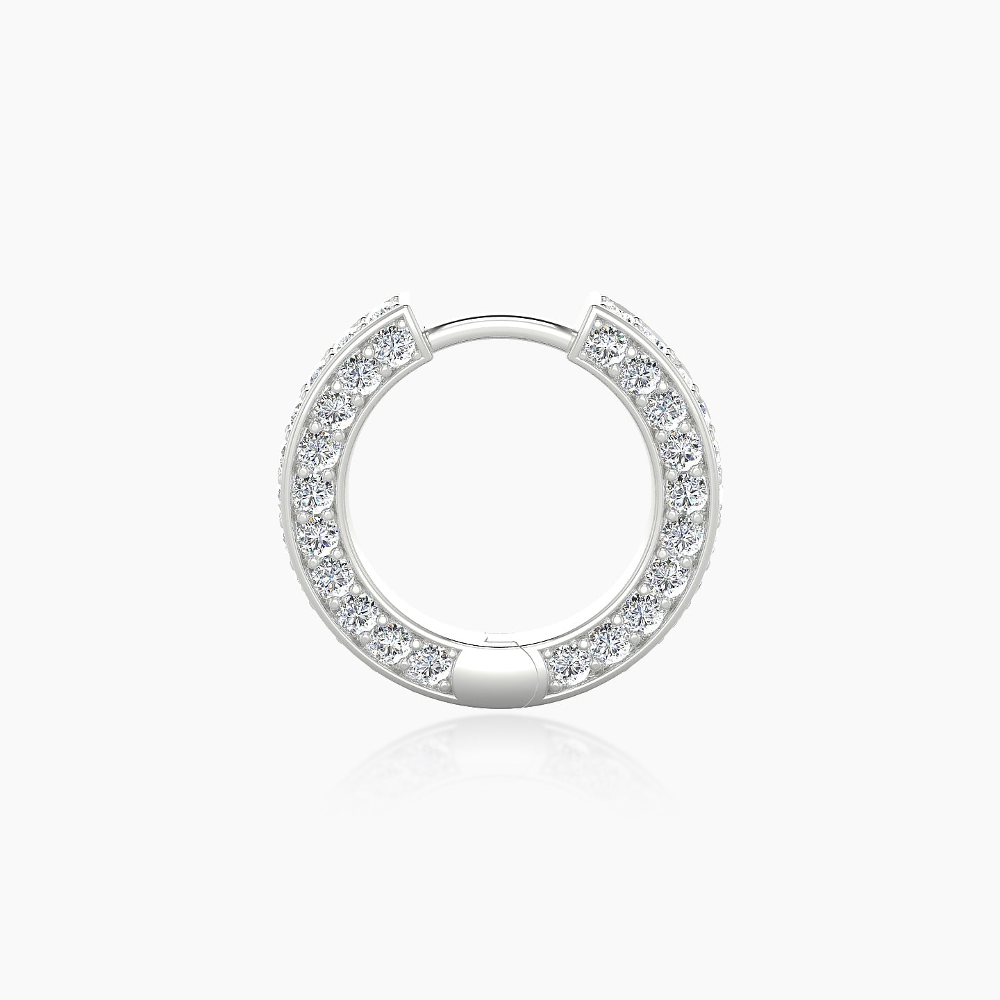 Damia | 18k White Gold 8 mm Diamond Nose Ring Piercing