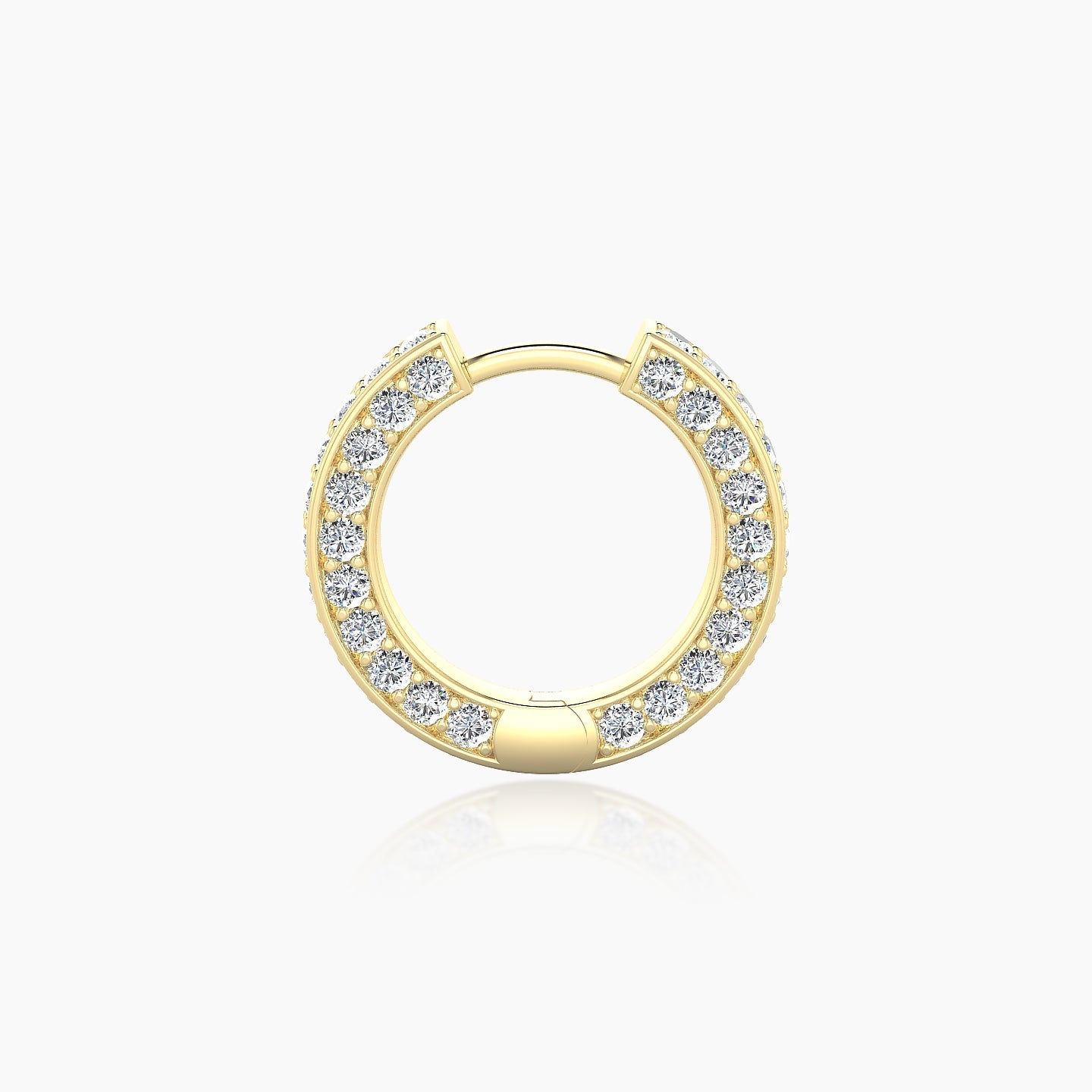 Damia | 18k Yellow Gold 8 mm Diamond Nose Ring Piercing