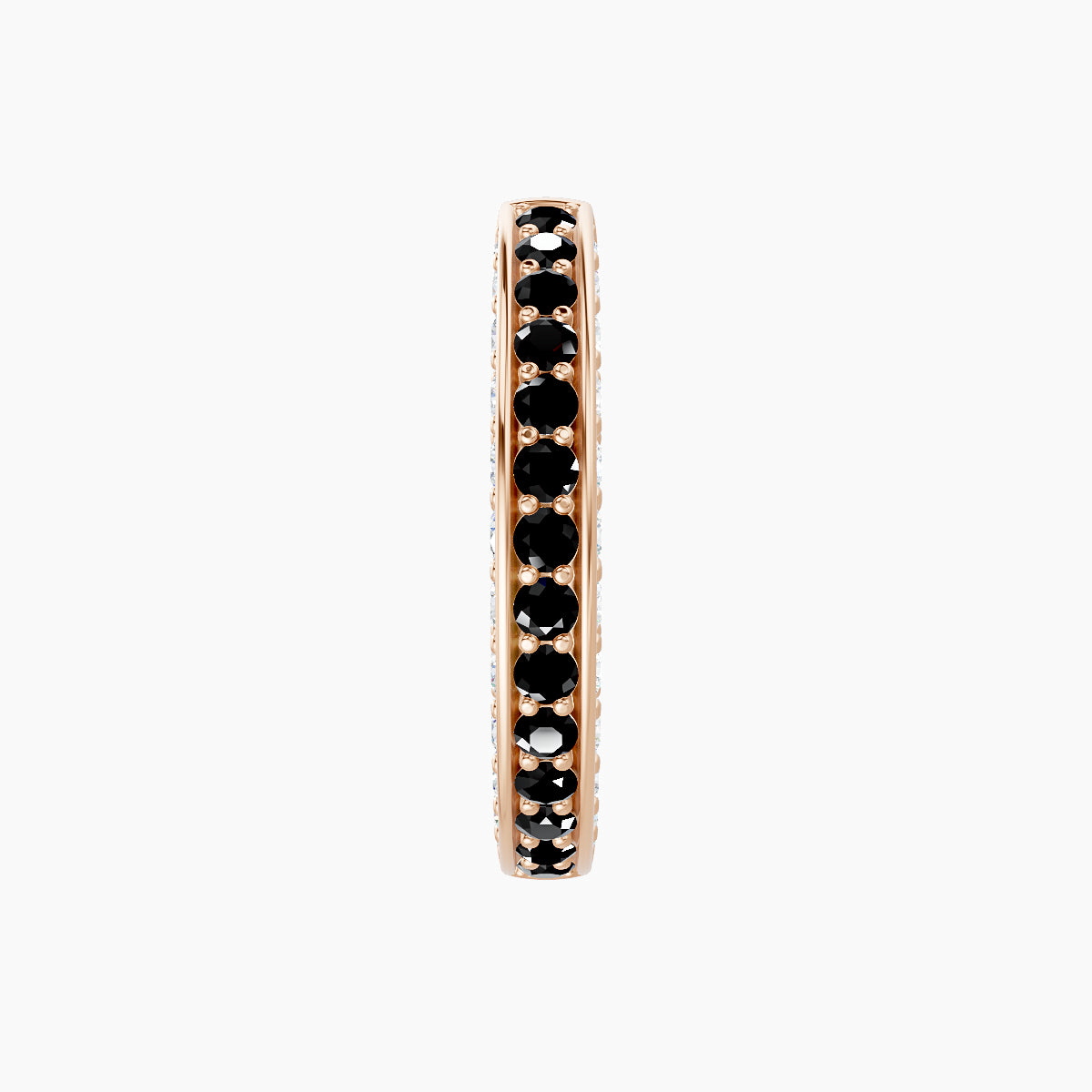 Damia | 18k Rose Gold 9.5 mm Black Diamond & Diamond Hoop Piercing
