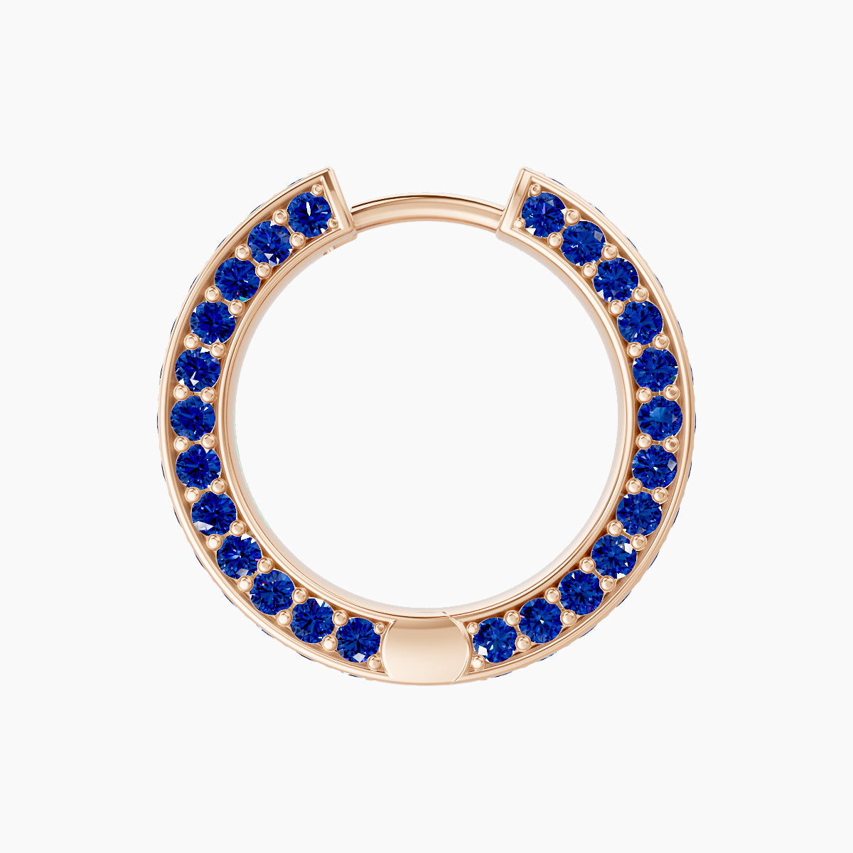 Damia | 18k Rose Gold 9.5 mm Sapphire Hoop Piercing